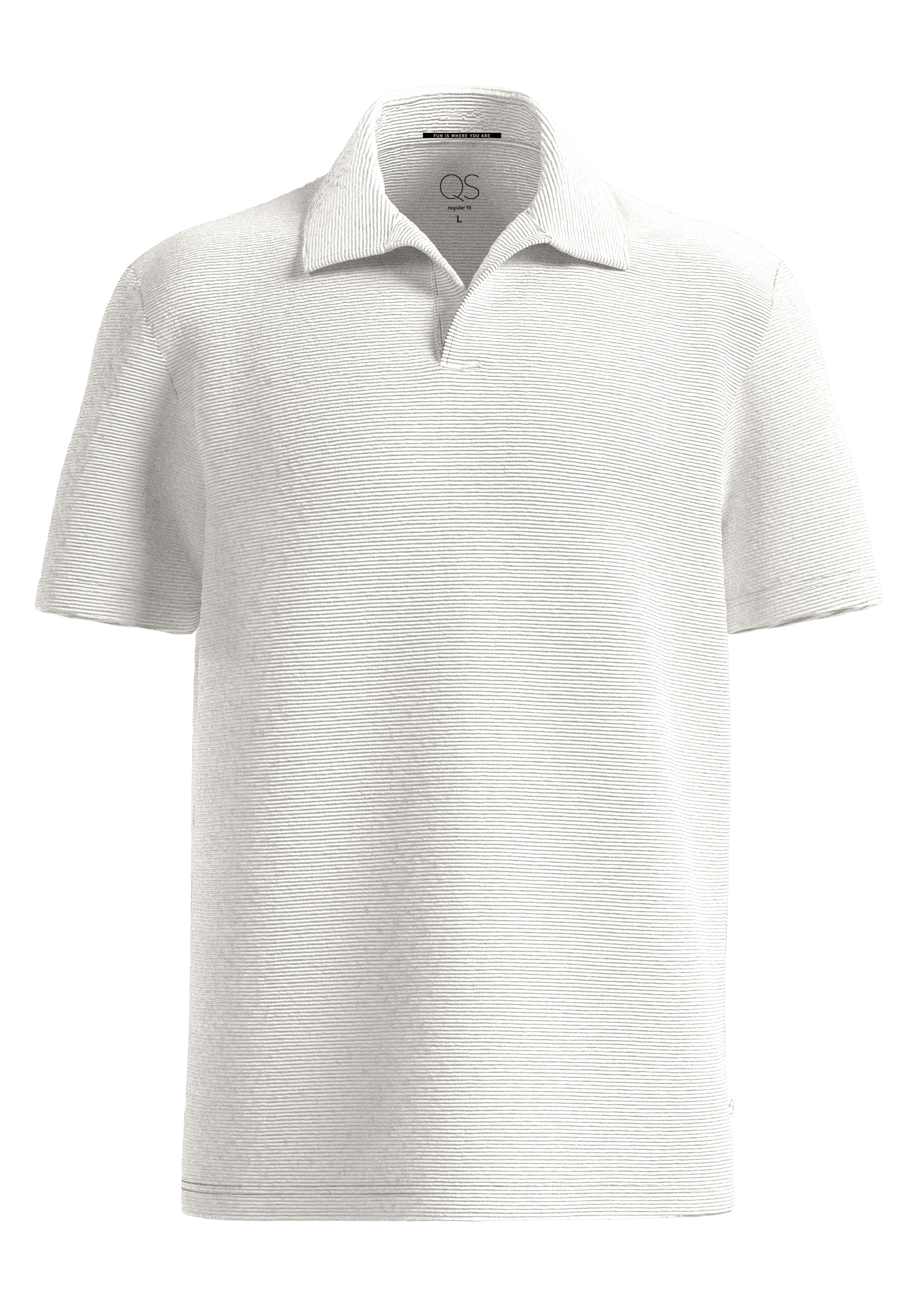 QS Poloshirt mit Struktur Muster