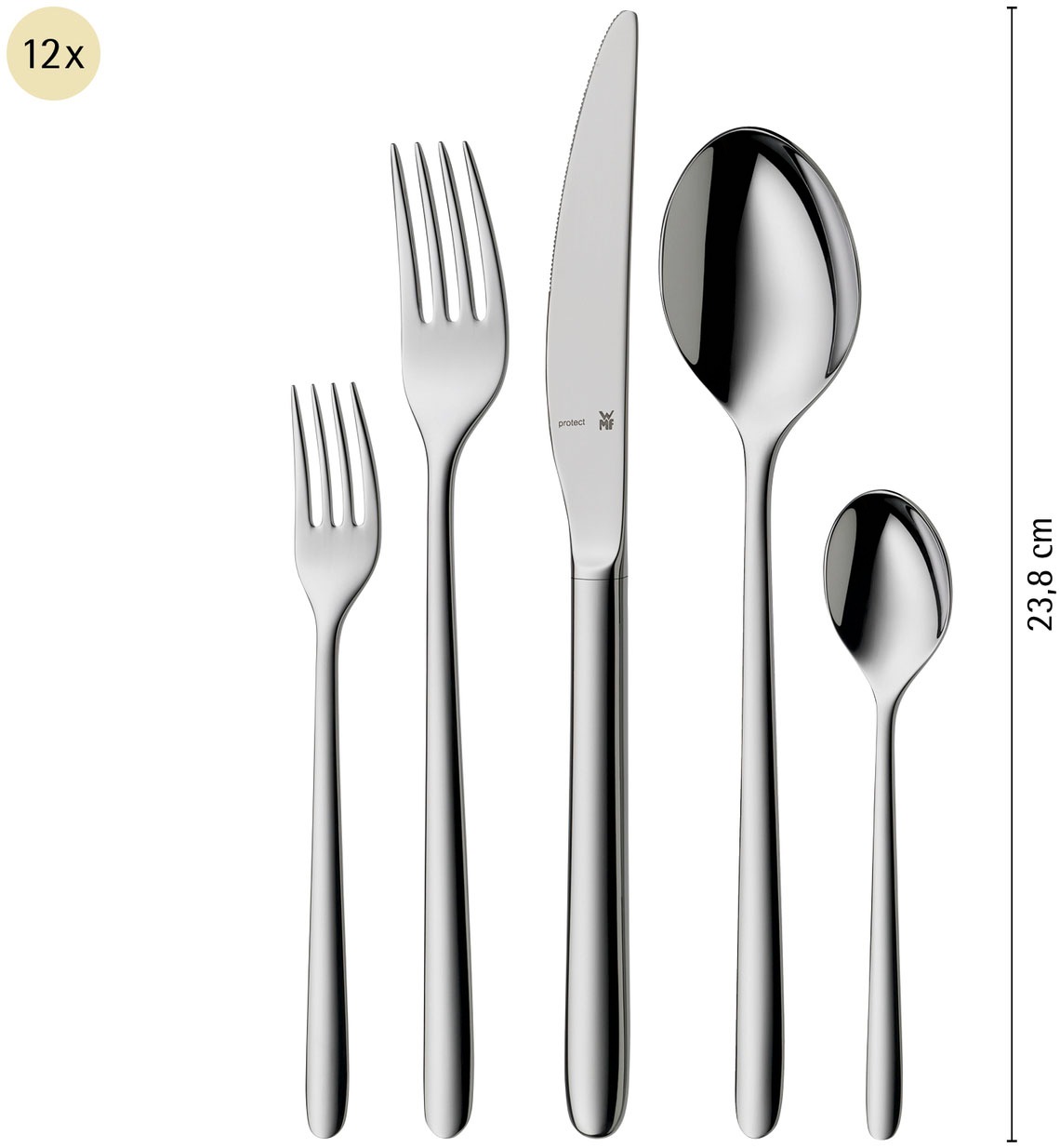 WMF Besteck-Set »Flame Plus«, (Set, 66 tlg.), ergonomisch, Cromargan protect