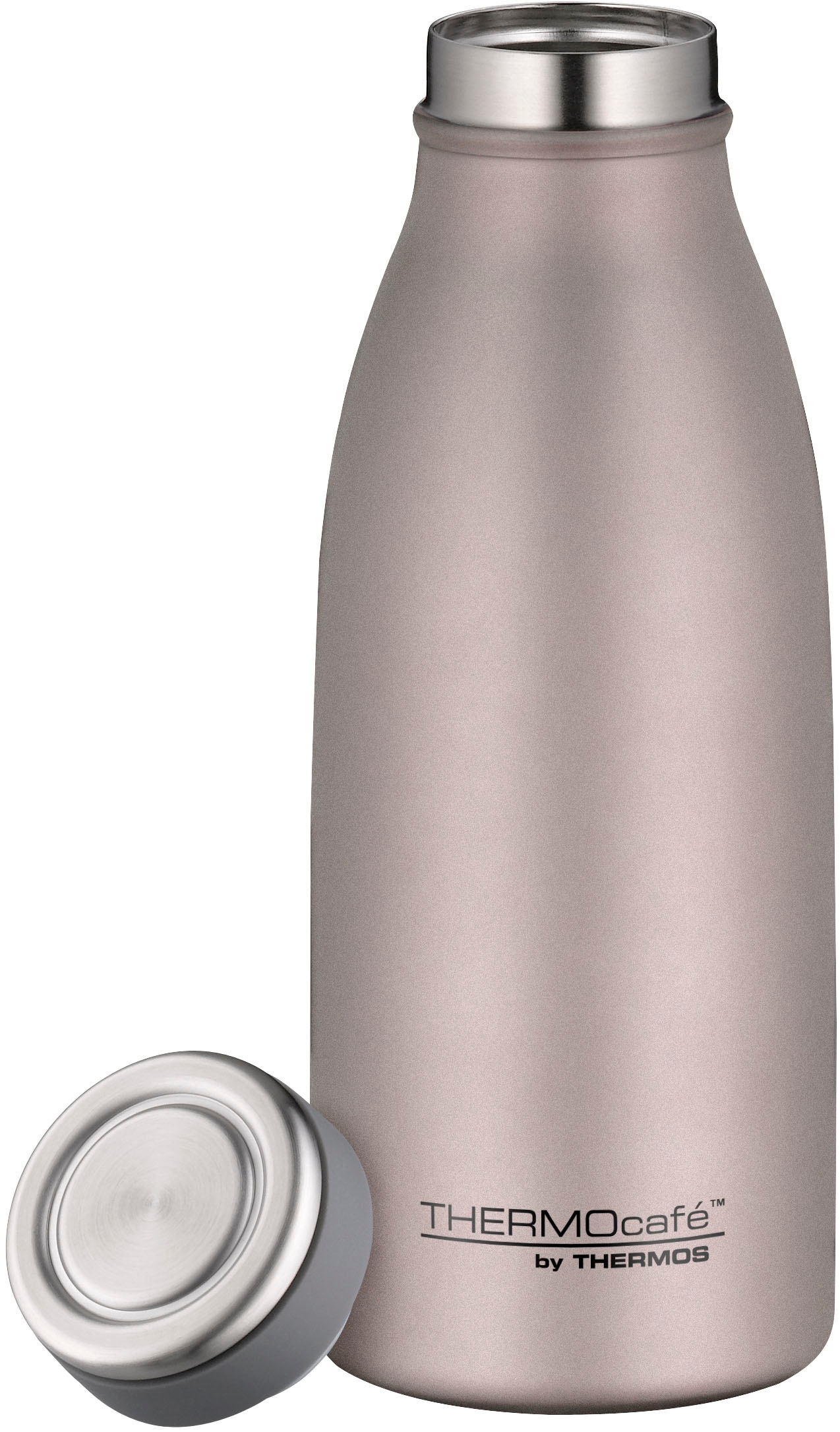 THERMOcafé Isolierflasche »TC BOTTLE, aus doppelwandigem Edelstahl, spülmaschinenfest« gummierter Drehverschluss, absolut dicht bei Kohlensäure