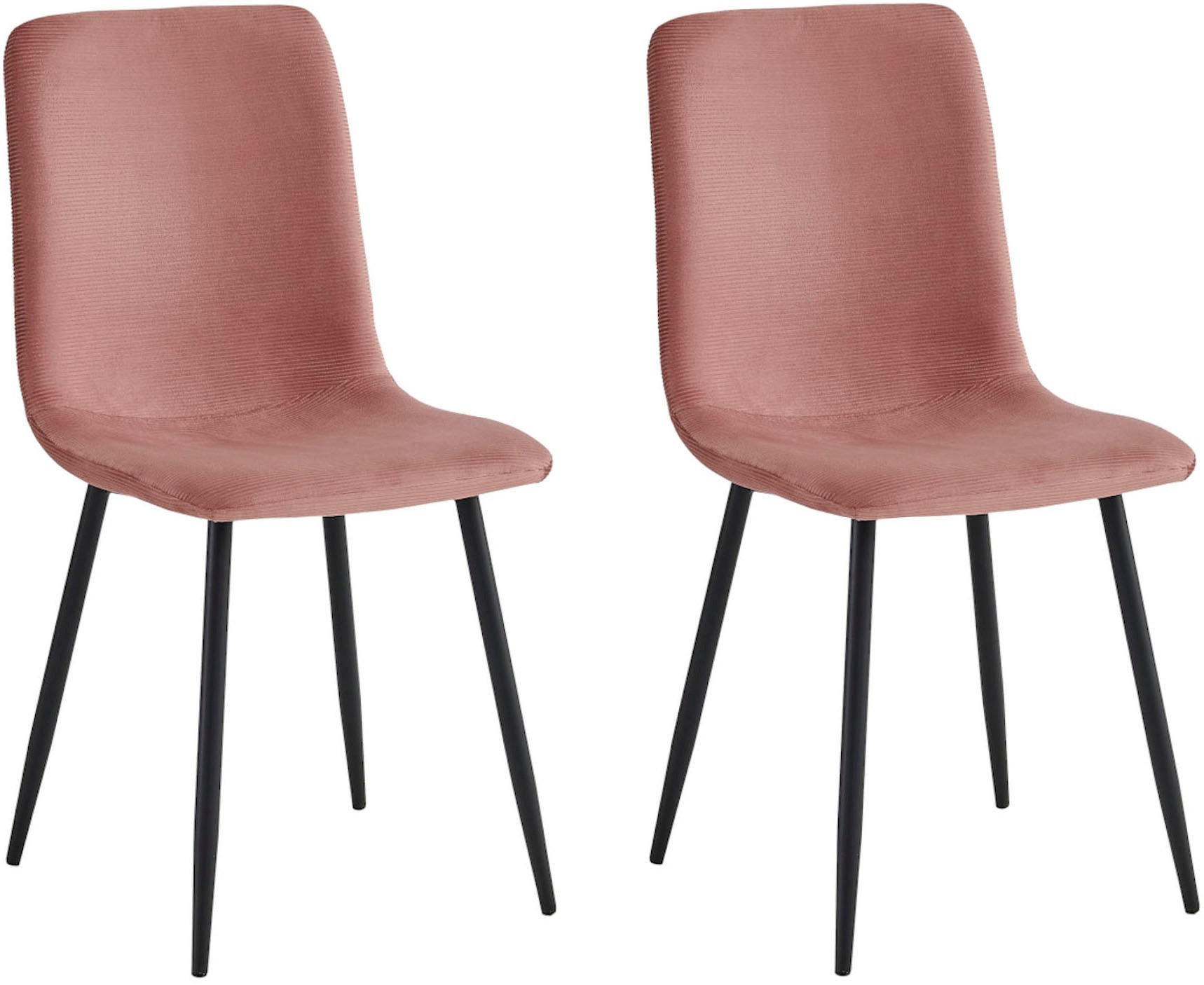 TOM TAILOR 4-Fußstuhl »LEIPZIG«, (Set), 2 St., Microfaser-Cord, 4-Fuß,Rundr günstig online kaufen