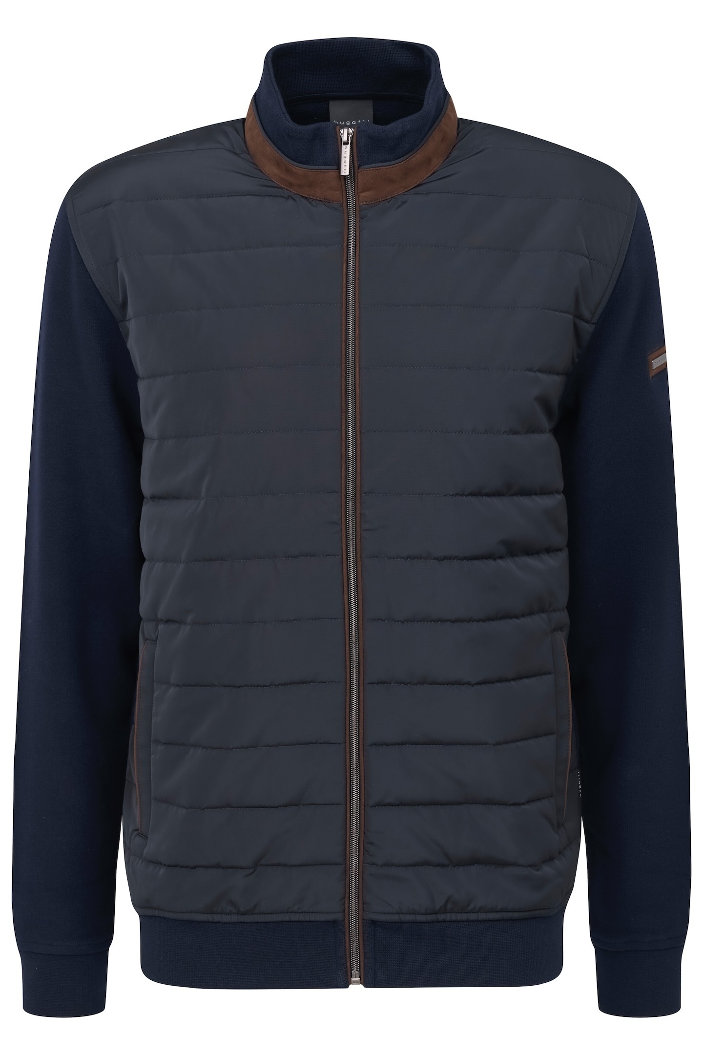 bugatti Sweatjacke, mit Materialmix