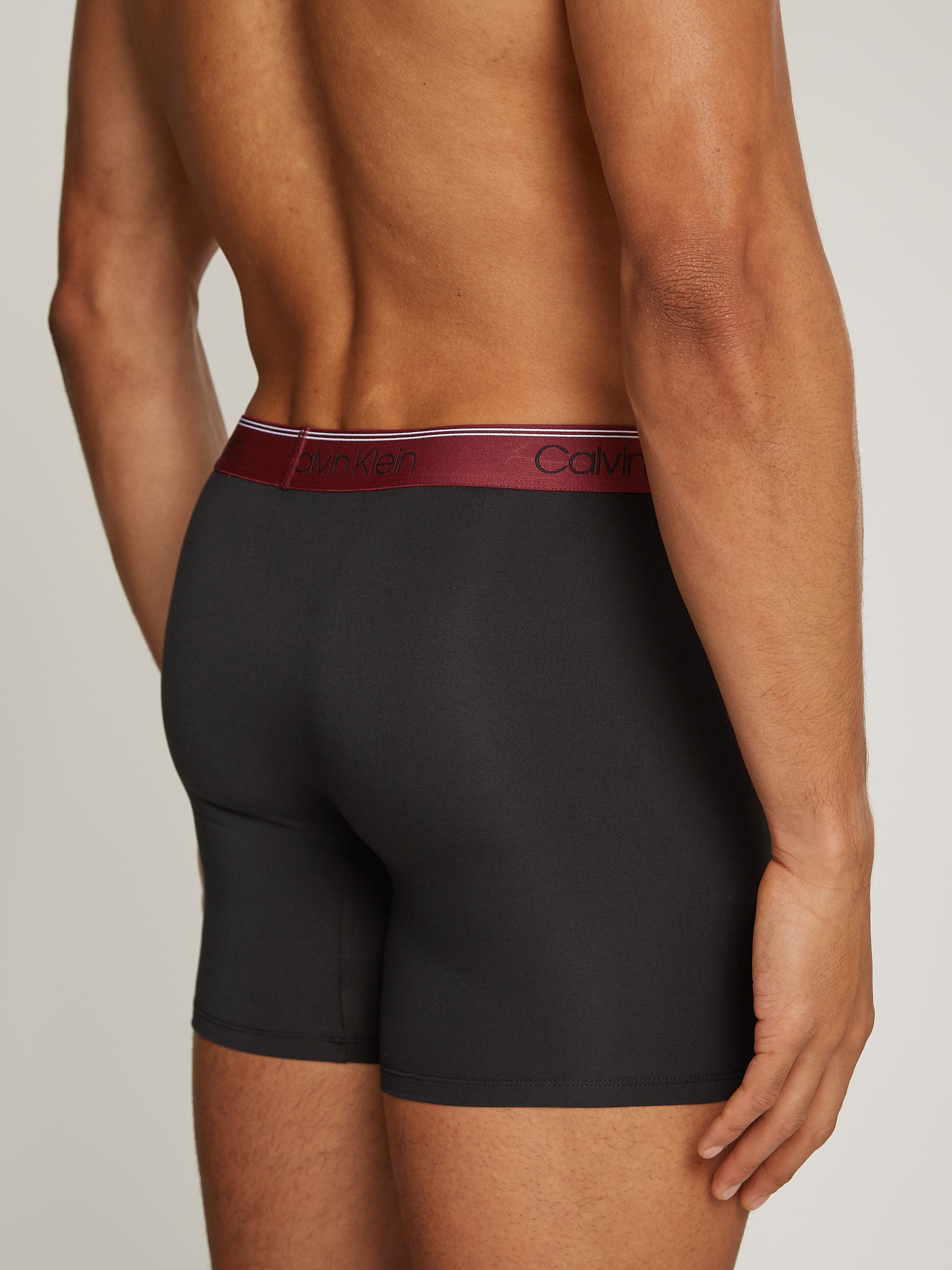 Calvin Klein Underwear Boxer »BOXER BRIEF 3PK«, (Packung, 3er-Pack), mit längerem Bein & Logo-Elastikbund