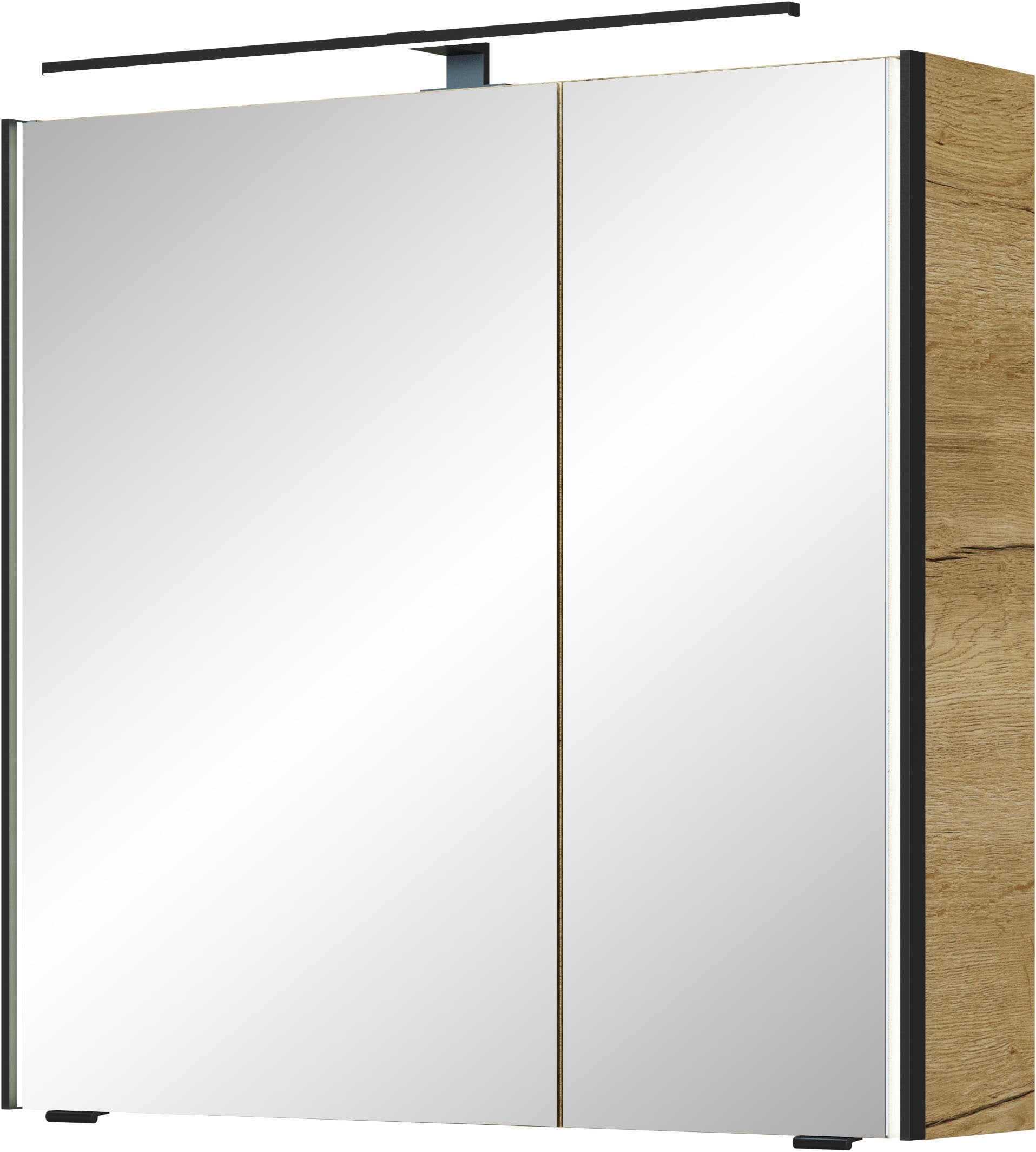 Saphir Badmöbel-Set »Serie 7045 2-teilig Mineralmarmor-Waschtisch mit LED-Spiegelschrank«, (Set, 2 St.), Badezimmer-Set 73,2 cm breit, inkl. Türdämpfer, 2 Türen, 2 Schubladen