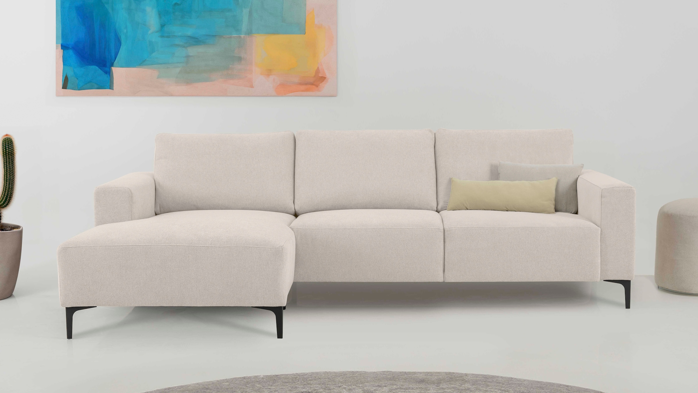 Home affaire Ecksofa »Tournon, L-Form, Breite 262 cm, Webstoff, Chenille«, günstig online kaufen