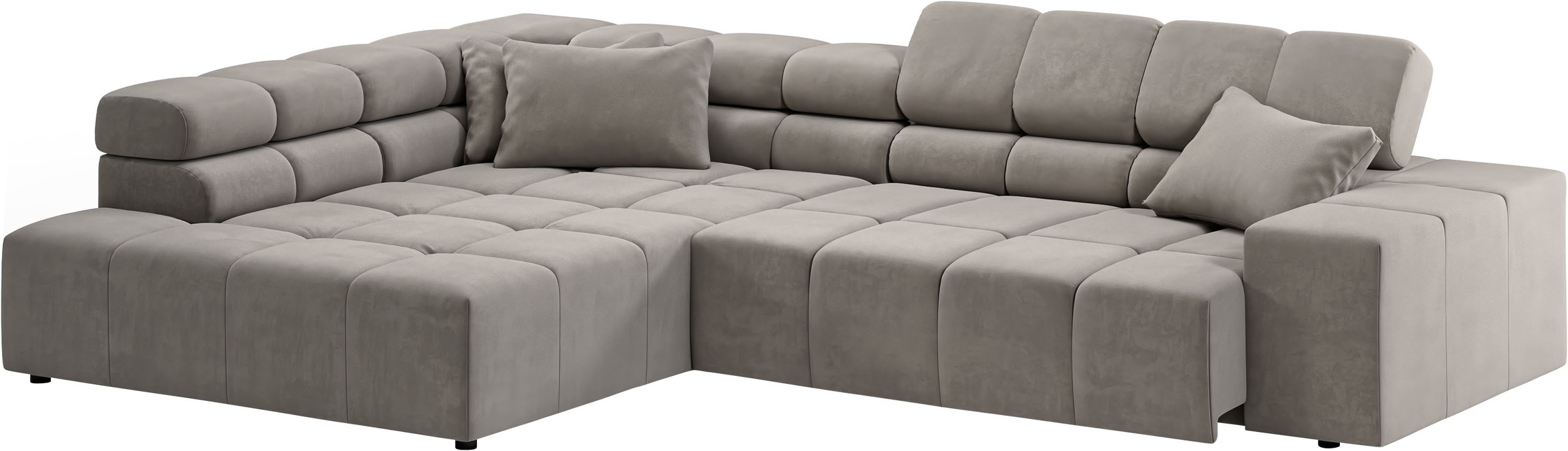 INOSIGN Ecksofa »Ancona incl. Kopfteilverstellung, Breite 319cm, L-Form«, wahlweise motorische Sitztiefenverstellung, auch in Cord + Easy Care