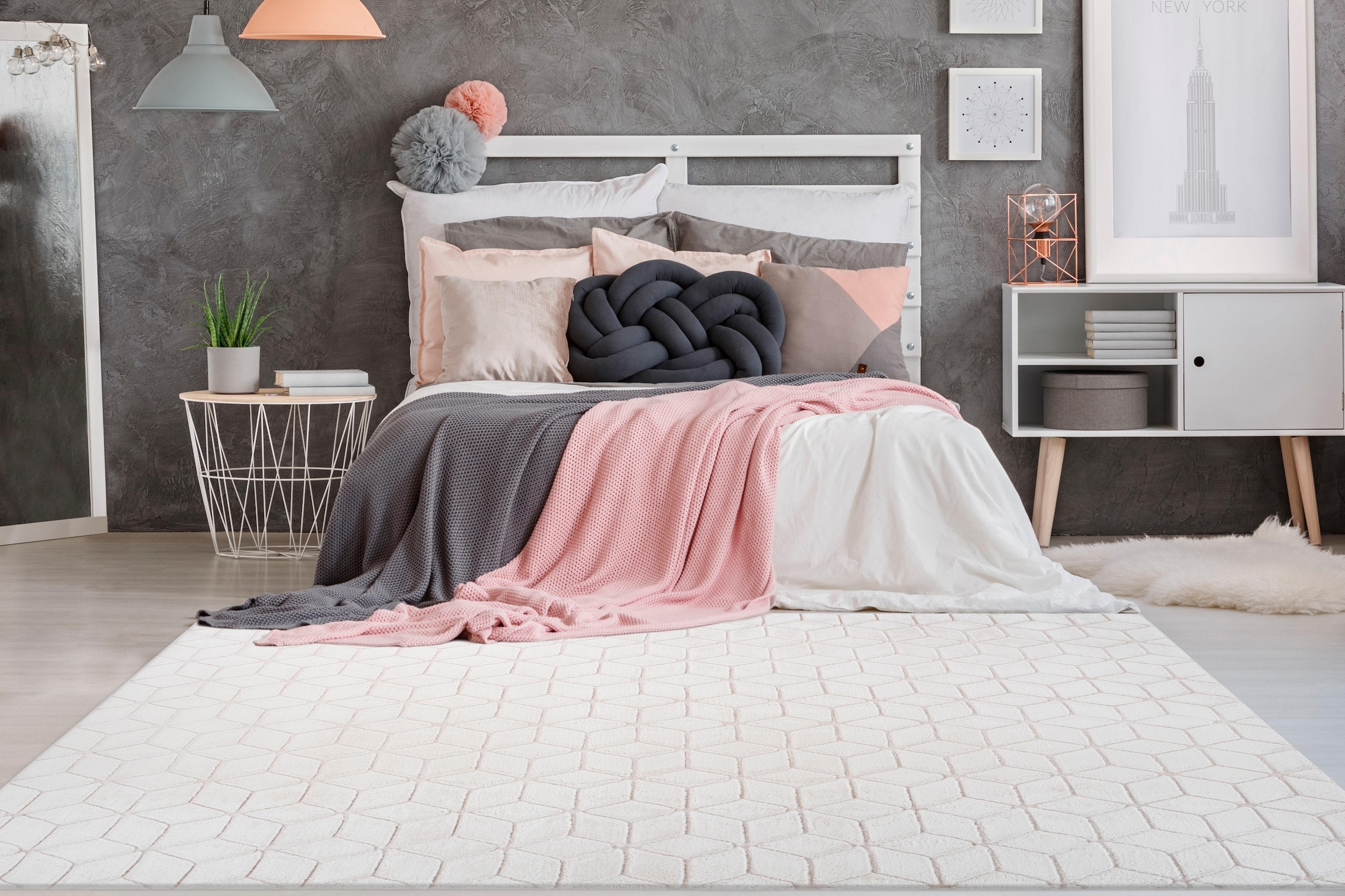 me gusta Teppich »Vivica 100«, rechteckig, 20 mm Höhe, besonders weich durch Microfaser, Wohnzimmer