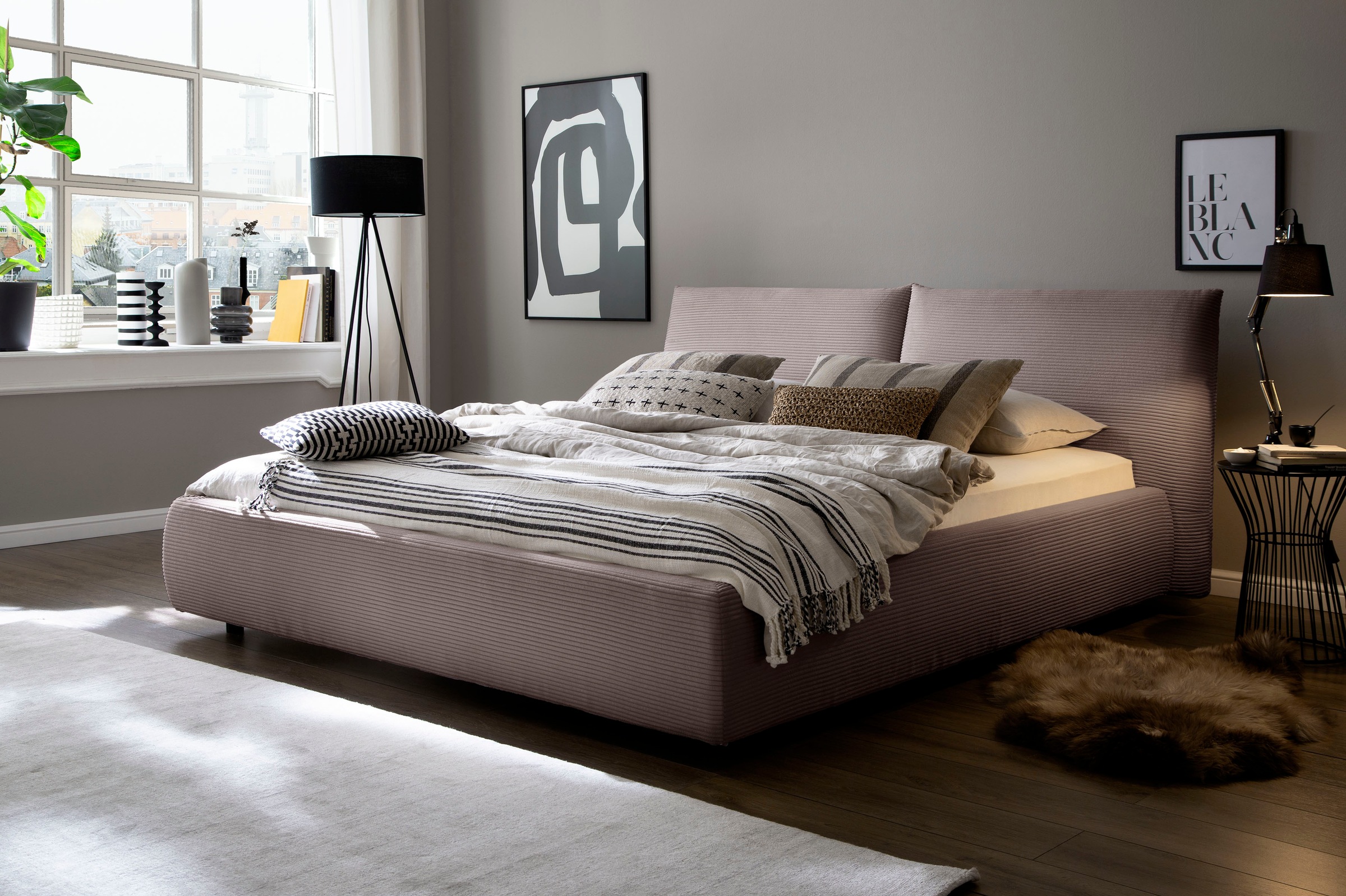 PLACES OF STYLE Polsterbett "Priora in 4 Breiten bis 200cm" auch in NaturLE günstig online kaufen