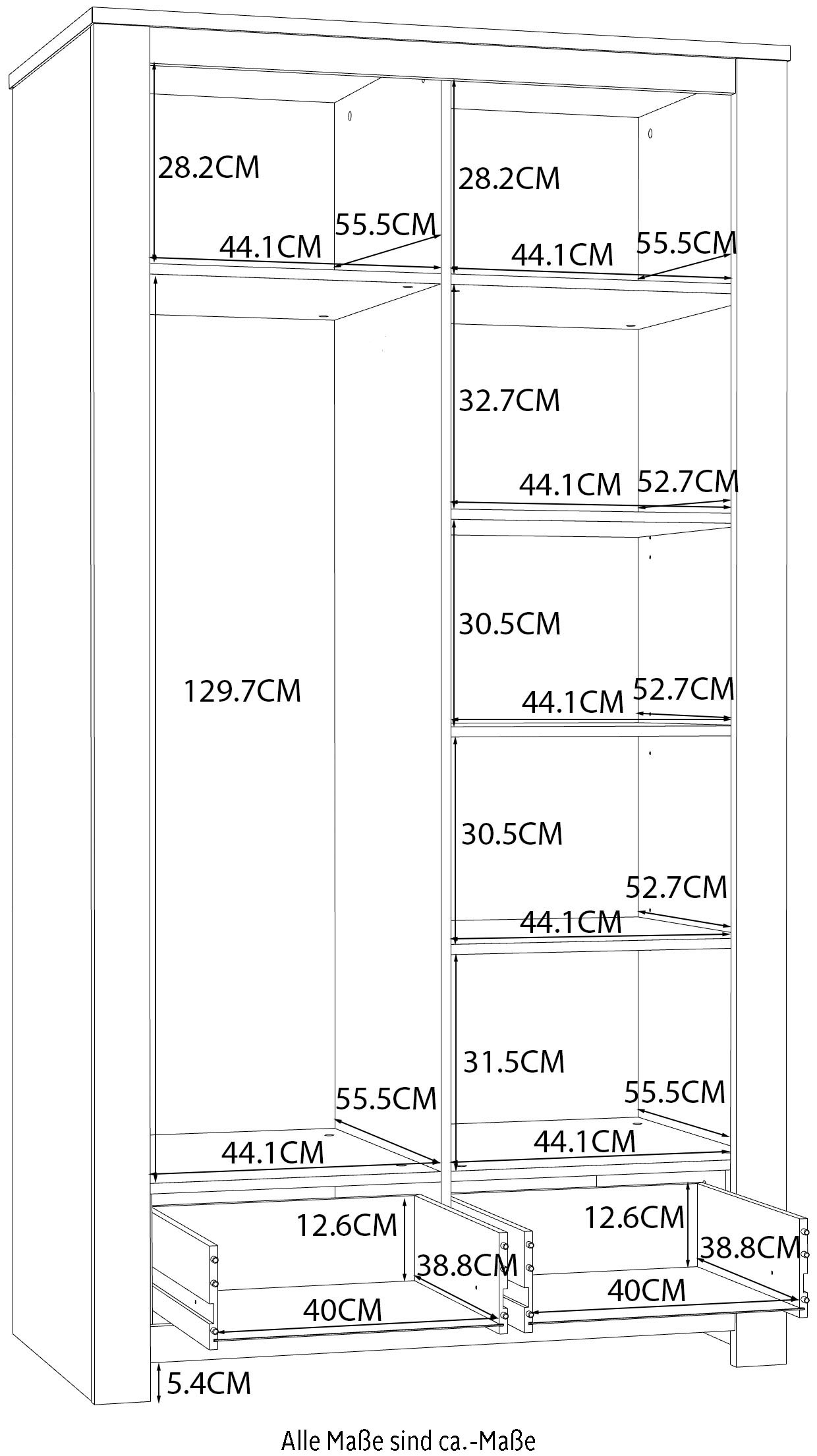 FORTE Mehrzweckschrank »Cayetano«, Büroschrank, Garderobenschrank