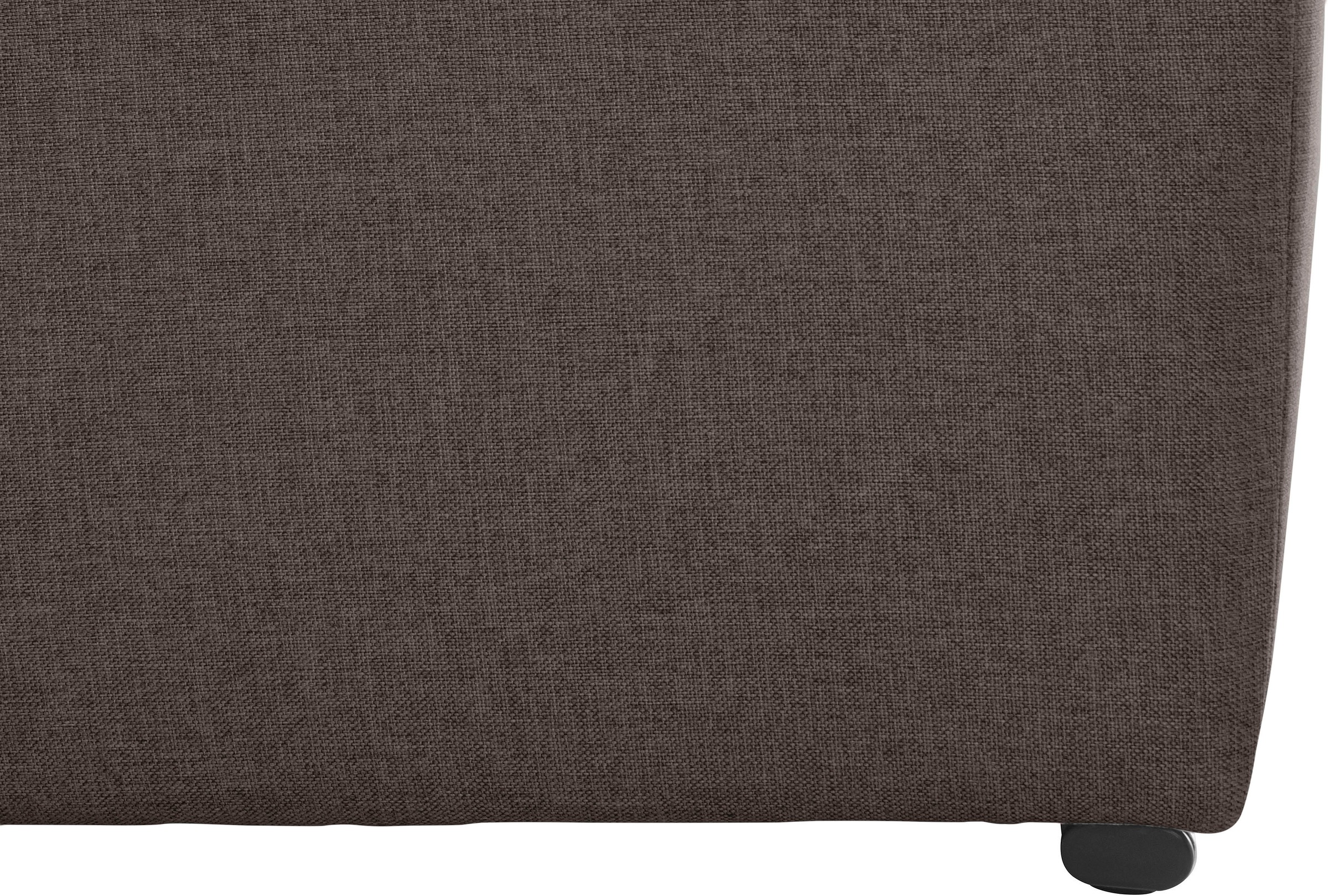 DOMO collection Ecksofa »Lagoa, moderne Sitzheftung, bequem und komfortabel, L-Form«, wahlweise mit Bettfunktion, frei im Raum stellbar, große Farbvielfalt