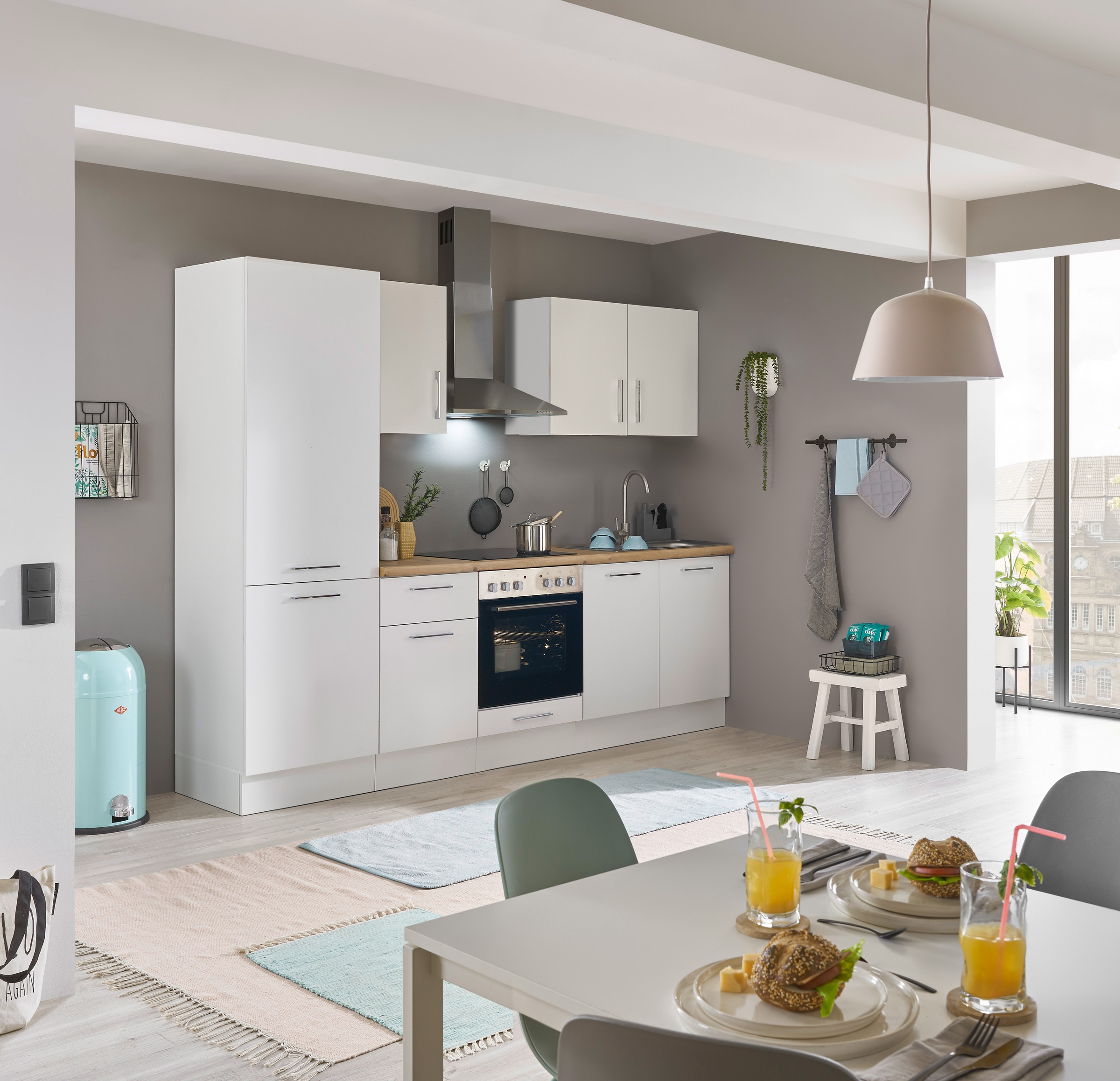 BASIC by Balculina Küchenzeile »Turin«, Breite 270 cm, wahlweise mit E-Geräten