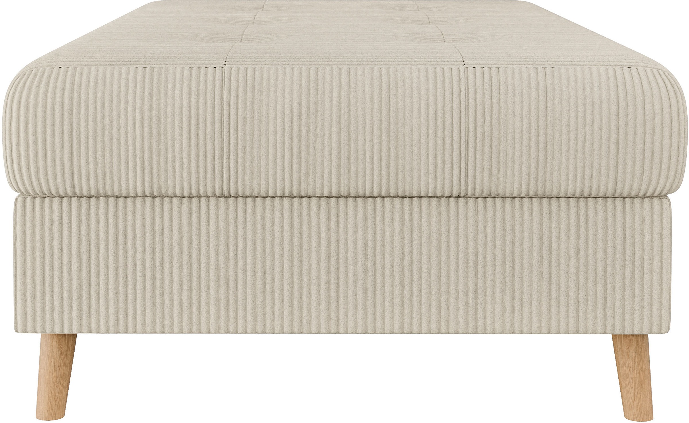 Home affaire Polsterhocker »CHARRE XXL, Steppung im Sitzbereich, Maße: B/T/H: 118/73/40 cm«, passend zur Serie CHARRE, auch in Cord und Bouclé