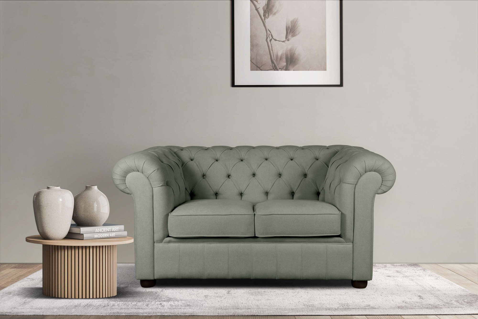 Home affaire 2-Sitzer »CHARENTE, Chesterfield-Sofa, Wellenfederung, Maße: B günstig online kaufen