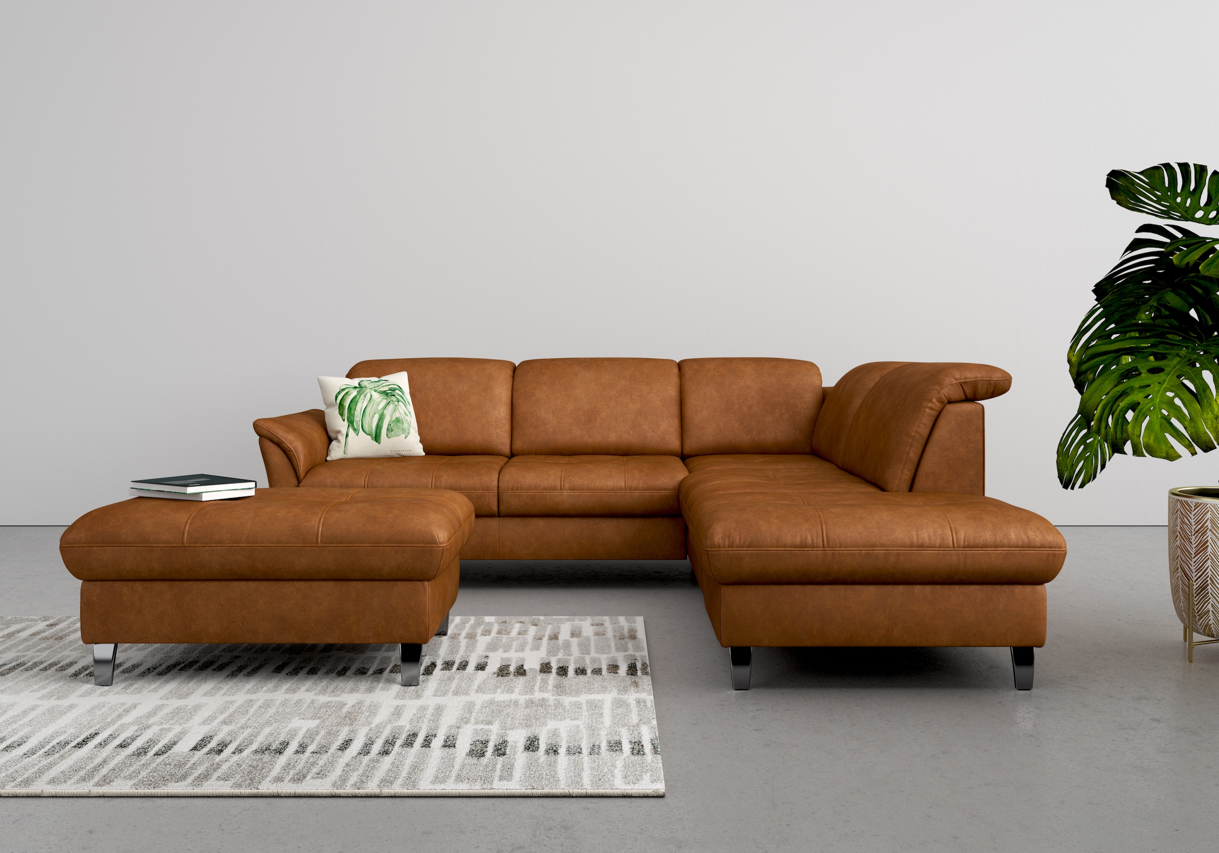sit&more Ecksofa »Maggiore L-Form« wahlweise mit Kopfteilverstellung, Bettf günstig online kaufen