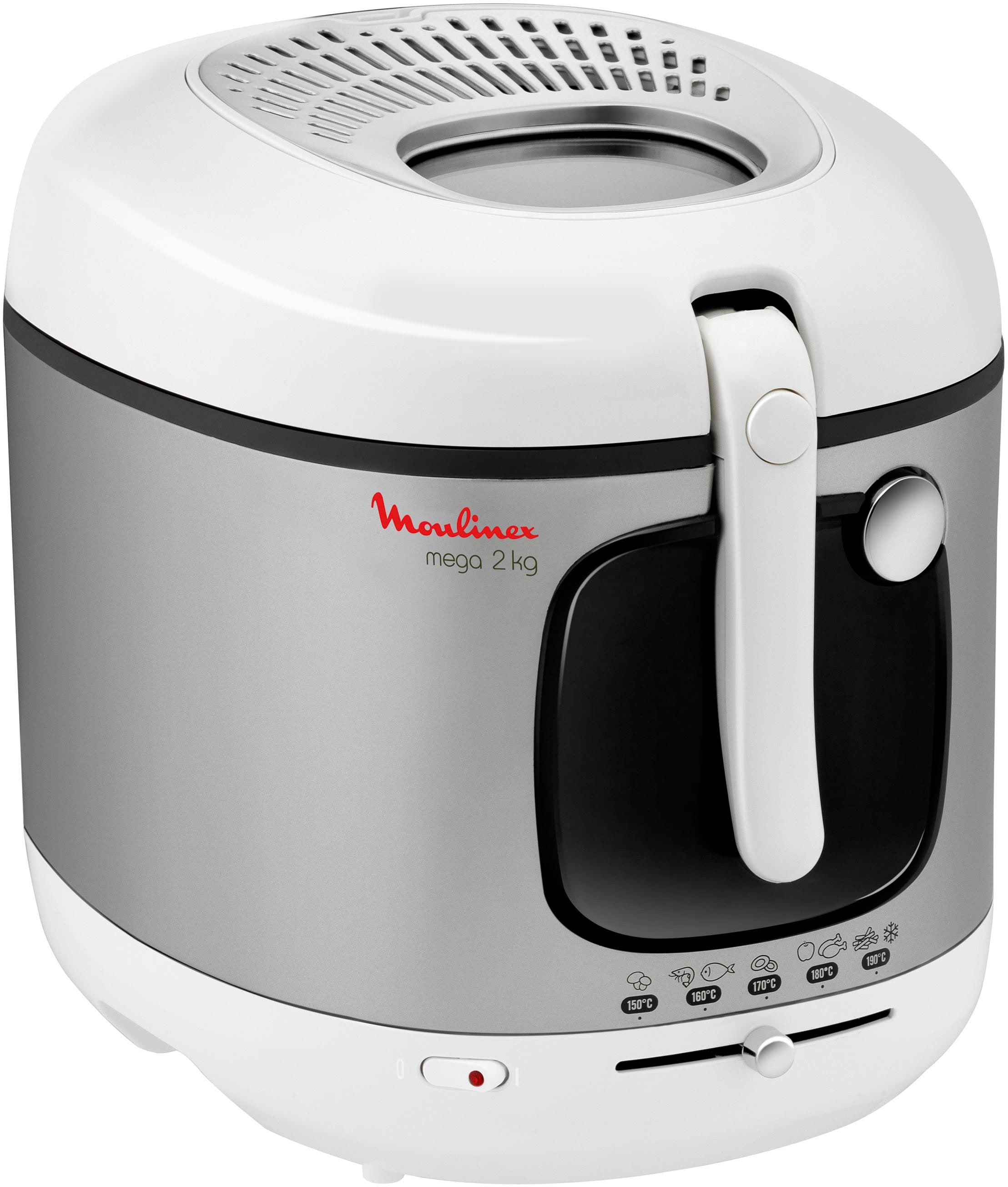 Moulinex Fritteuse »Mega«, 2100 W, Kapazität 2 kg, für 8 Personen, Anti-Geruchs-Filter, AM4800