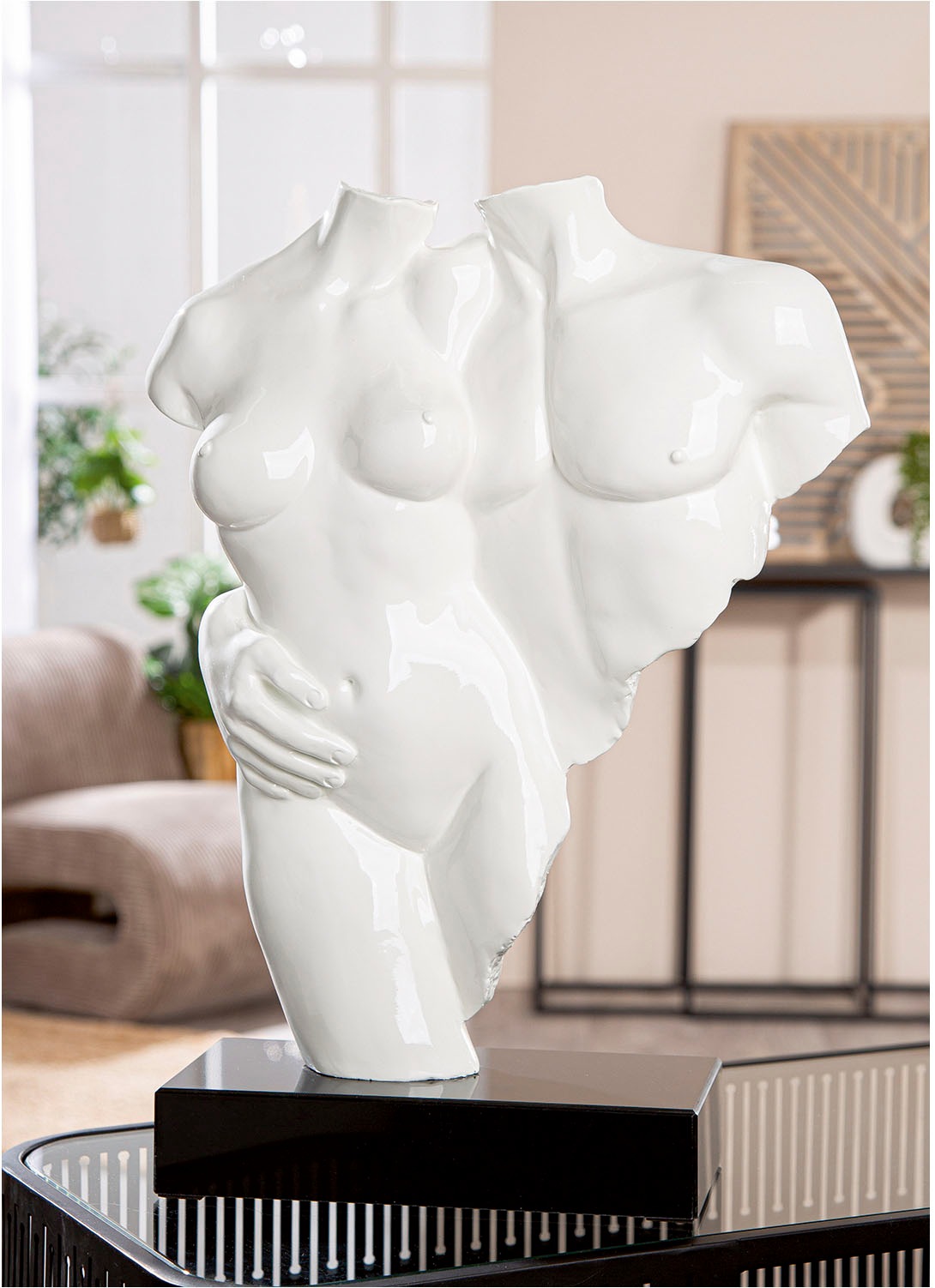 Casablanca by Gilde Dekoobjekt »Skulptur Paar Coppia weiß H. 49 cm« günstig online kaufen
