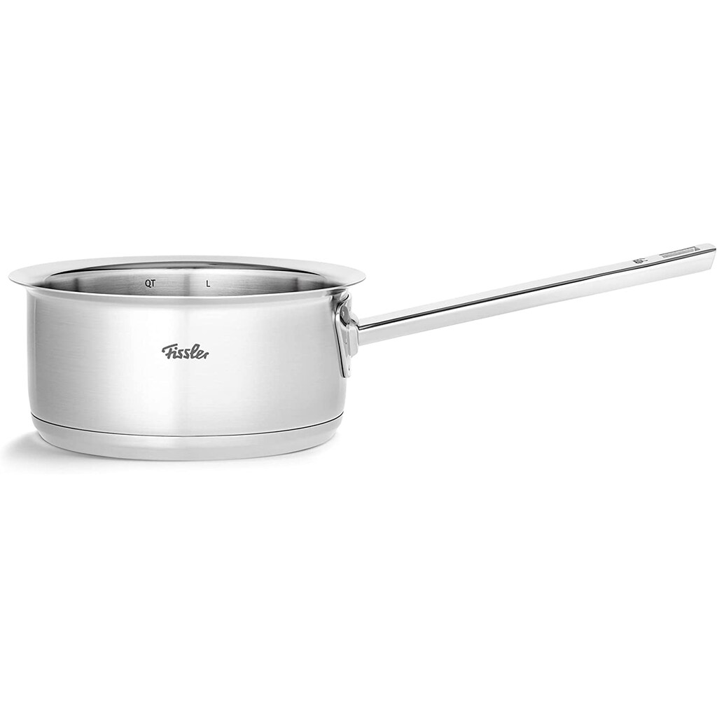 Fissler Topf-Set »ORIGINAL-PROFI COLLECTION® Edelstahl-Topfset«, Edelstahl 18/10, (8 tlg., je 1 Kochtopf 16/20/24 cm, Stielkasserolle 16 cm, Pfanne 24 cm)