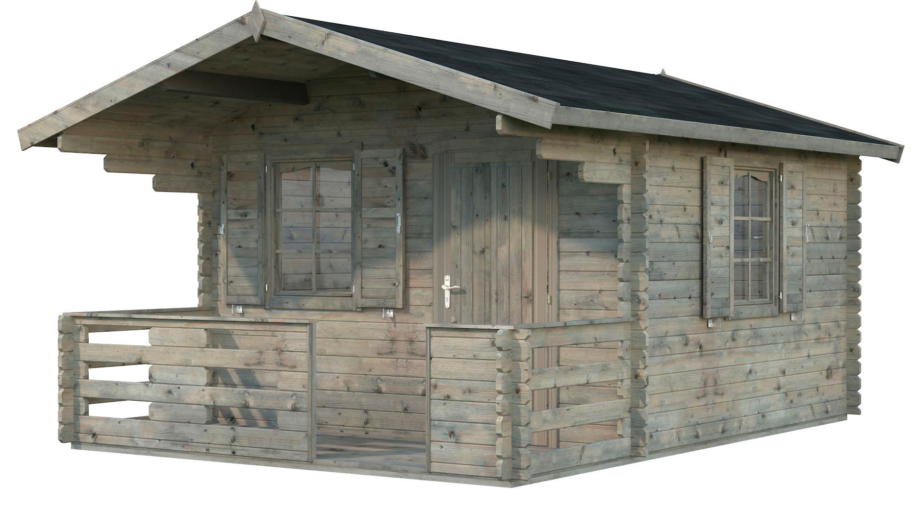 PALMAKO Gartenhaus »Emma« 10, 4 + 4, 2 qm grau