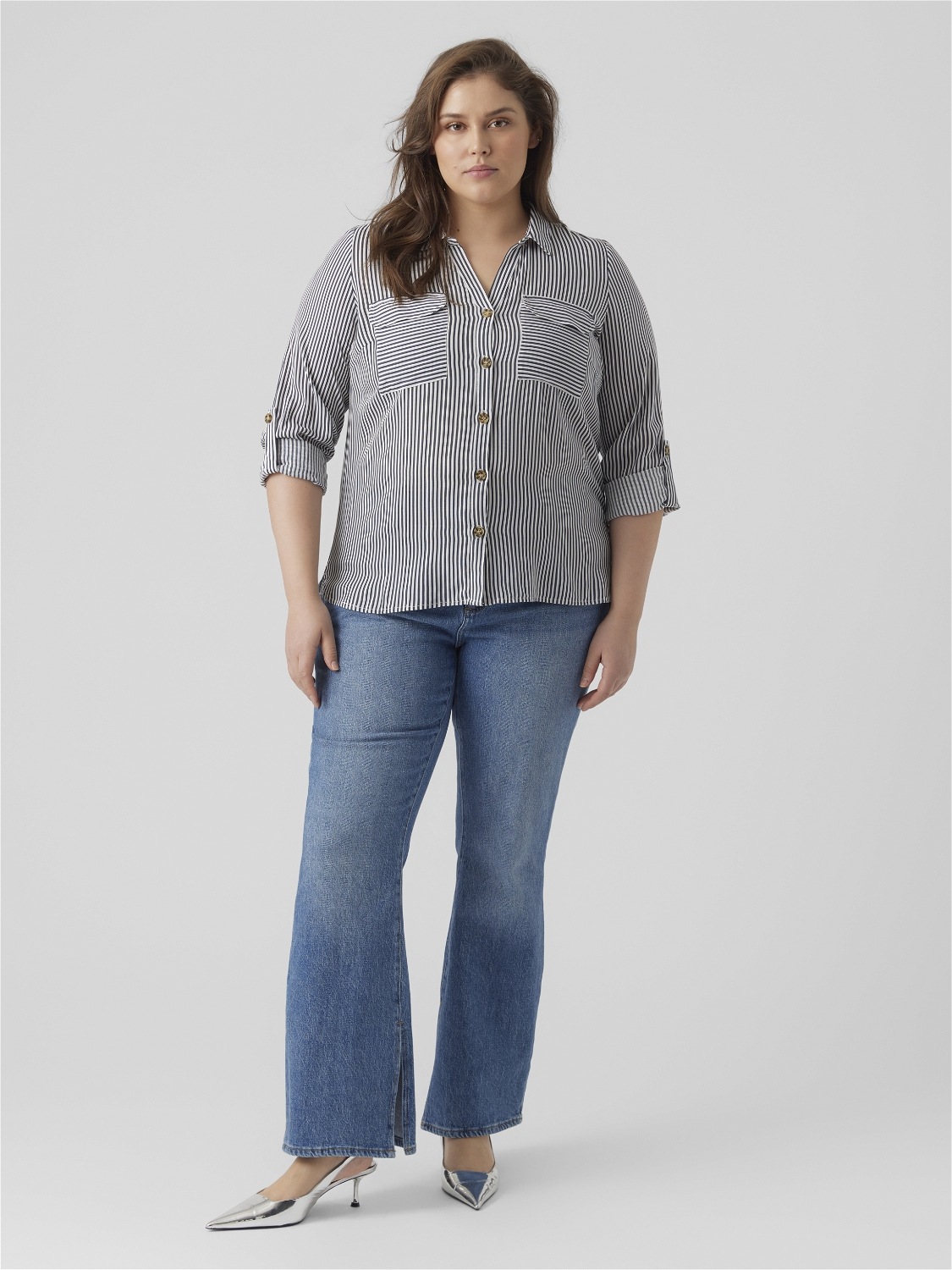 Vero Moda Curve Hemdbluse »VMBUMPY L/S SHIRT NEW CURVE GA NOOS«