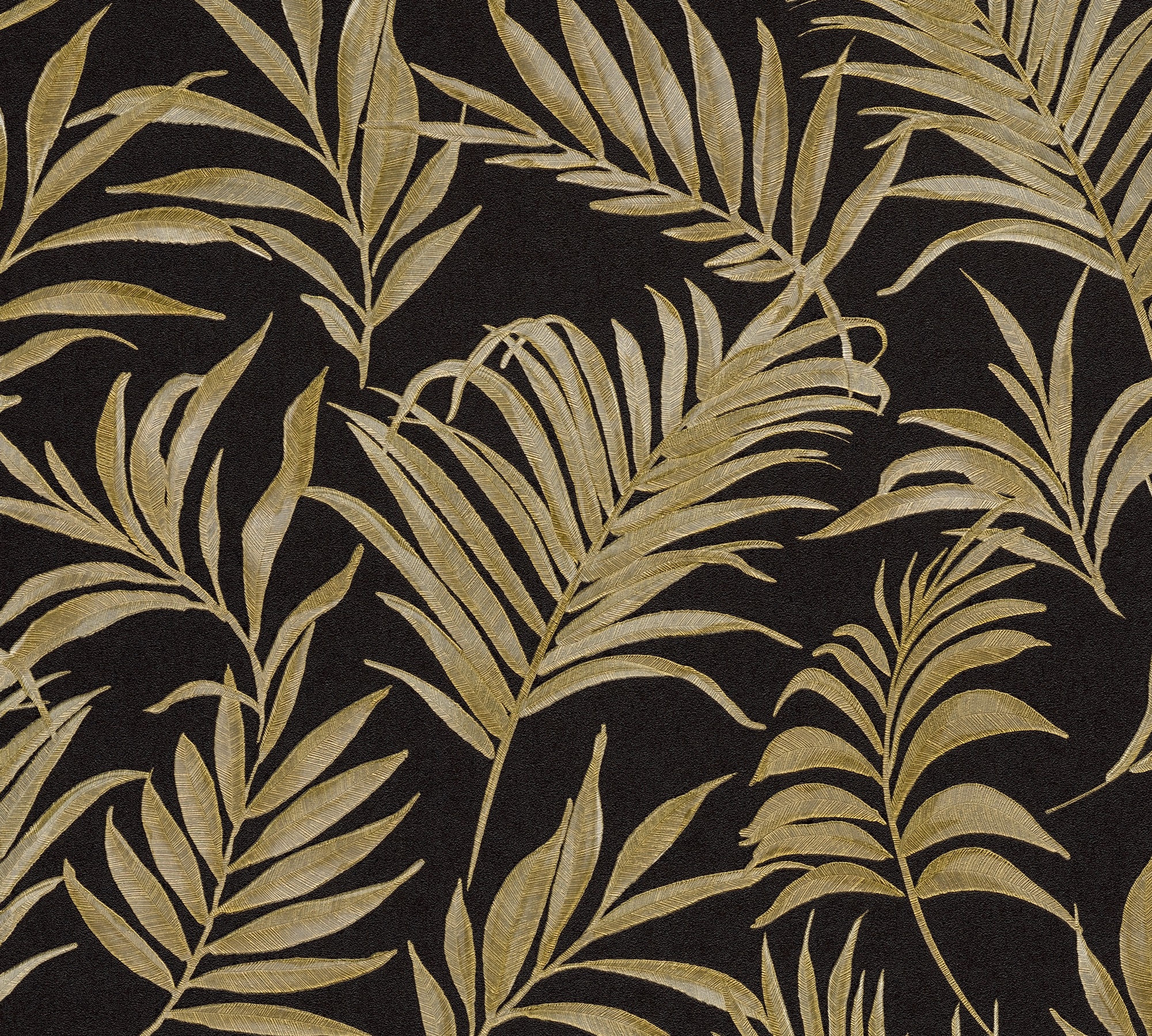 CosmoLiving by Cosmopolitan Vliestapete »Midnight Botanica-Mystery Tapete« matt strukturiert Tropisches Blätterdesign in moderner Eleganz