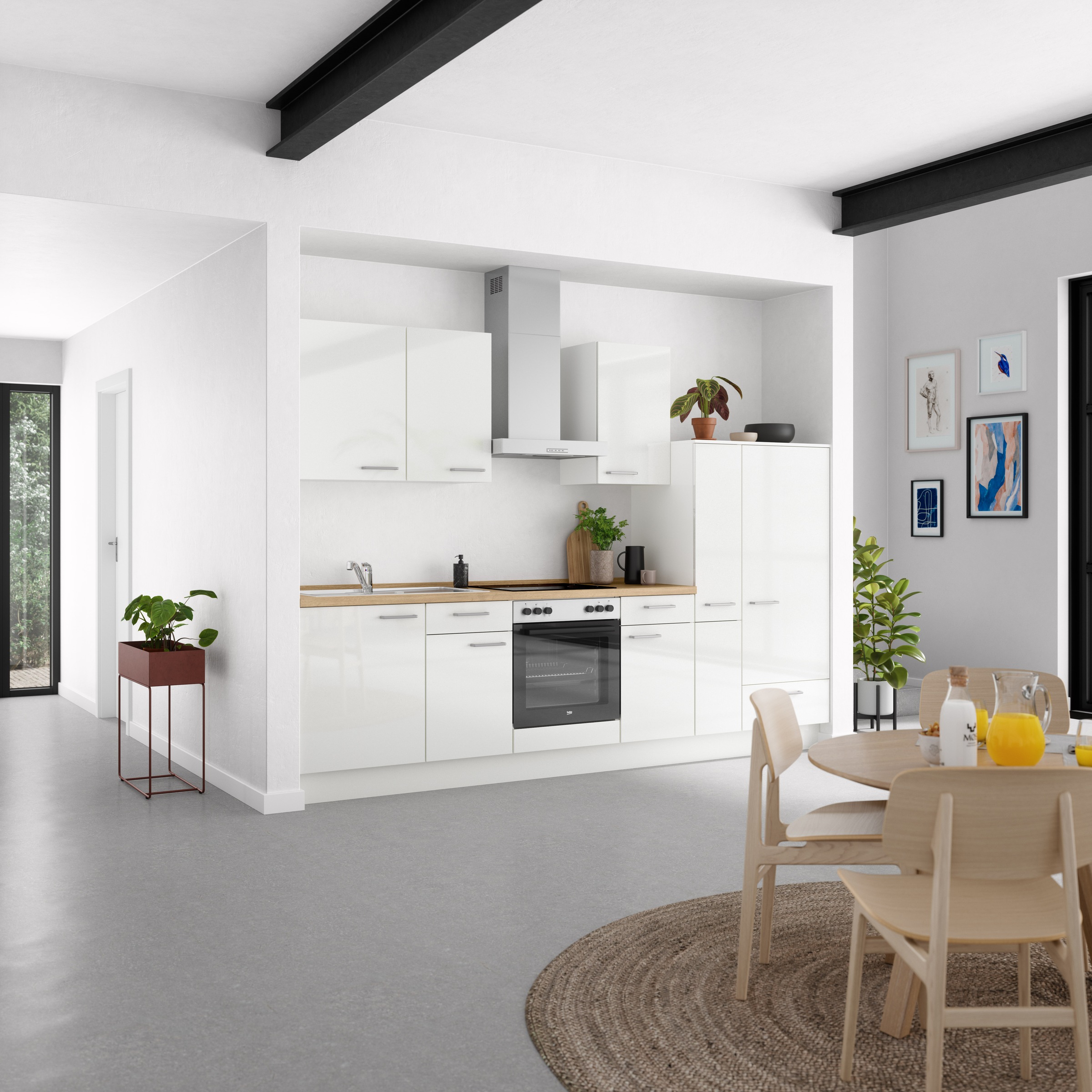 nobilia® Küchenzeile »"Flash I"«, vormontiert, Ausrichtung wählbar, Breite 300 cm, wahlw. mit E-Geräten