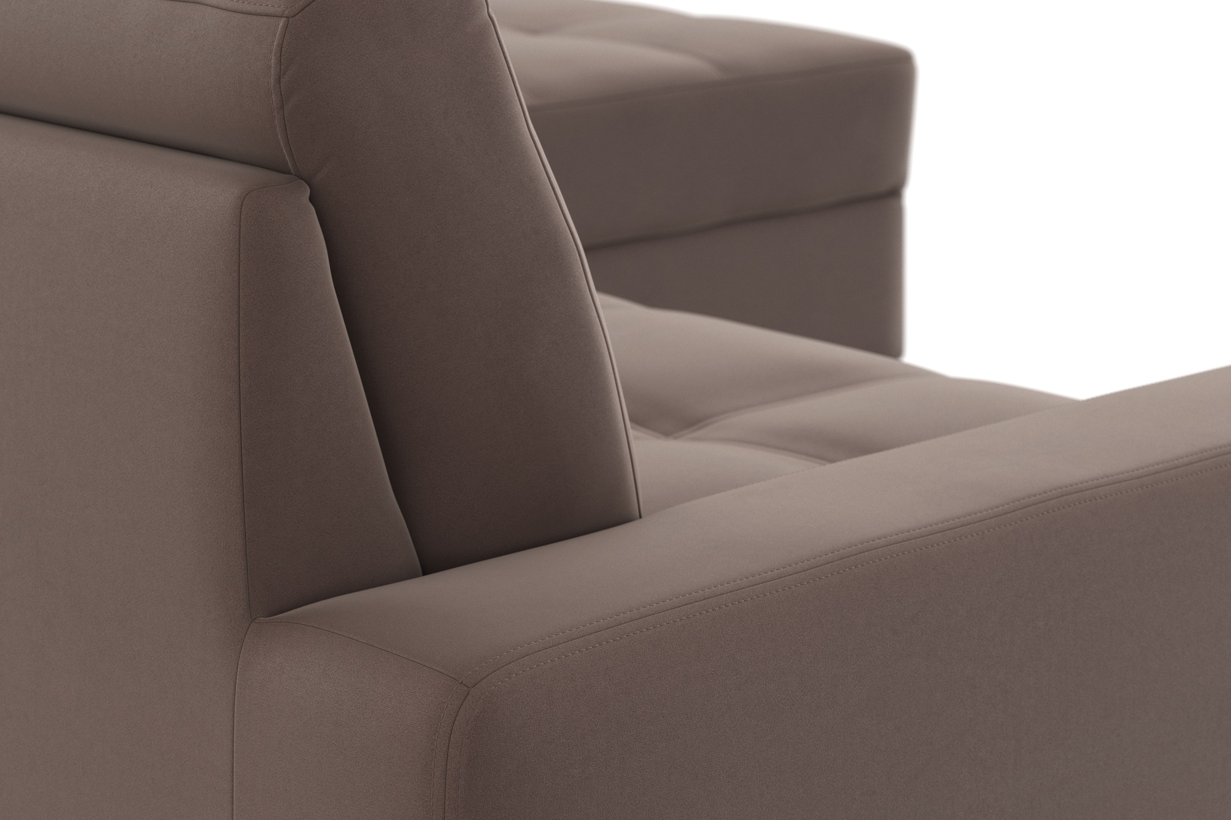 DOMO collection Ecksofa »Florentina zeitlos und elegant, Sitznähte als Designelement, L-Form«, wahlweise mit Bettfunktion, mit Kontrastnaht, Komfortsitzhöhe 47cm
