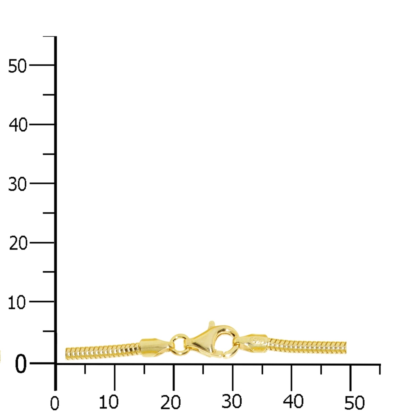 OSTSEE-SCHMUCK Silberkette »Ostsee-Schmuck Kette Schlange 2,0 mm Kette Schlange 2,0 mm«, (1 tlg.)