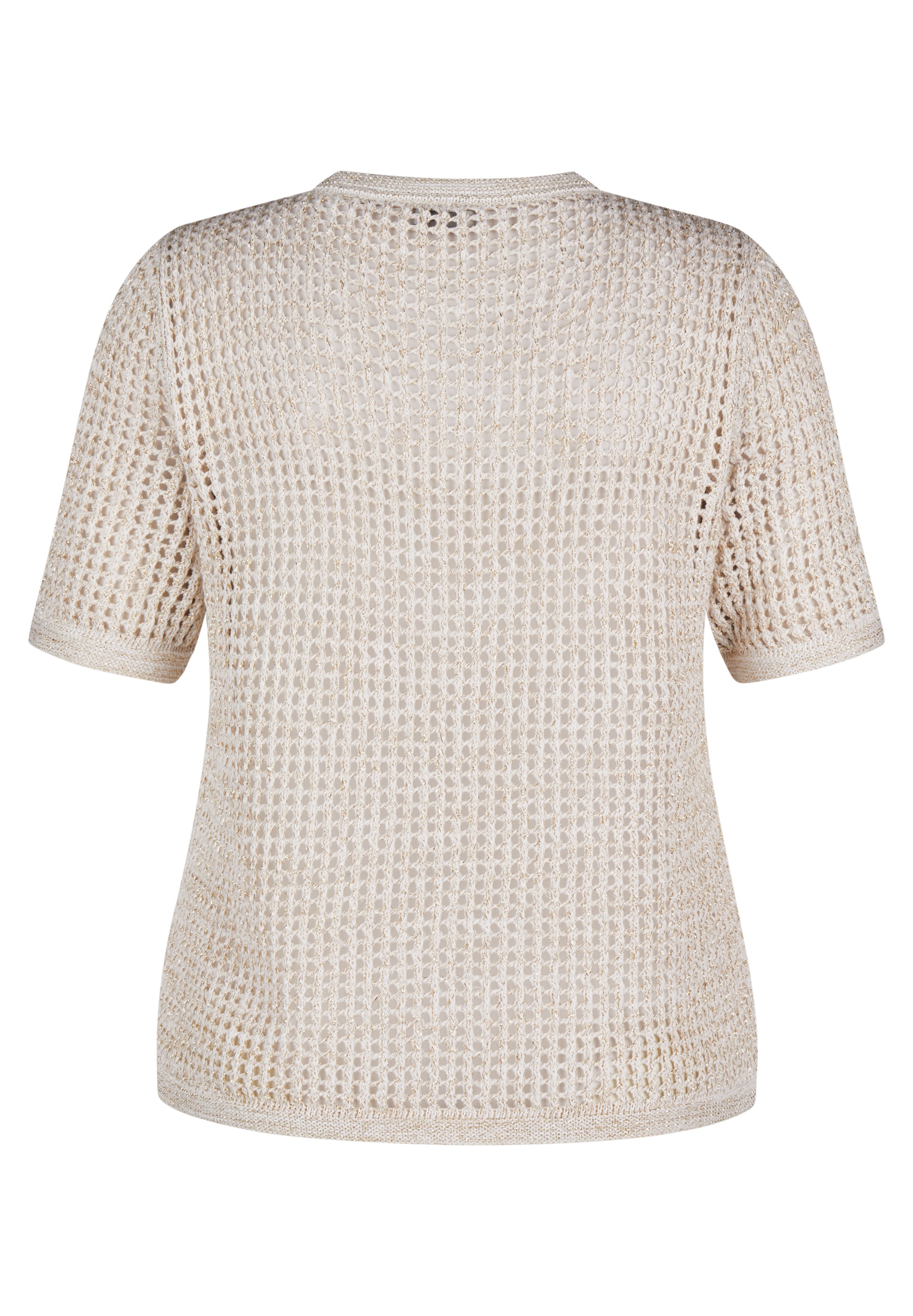 Rabe Strickjacke, kurzarm, mit Loch-Struktur und Knopfverschluss