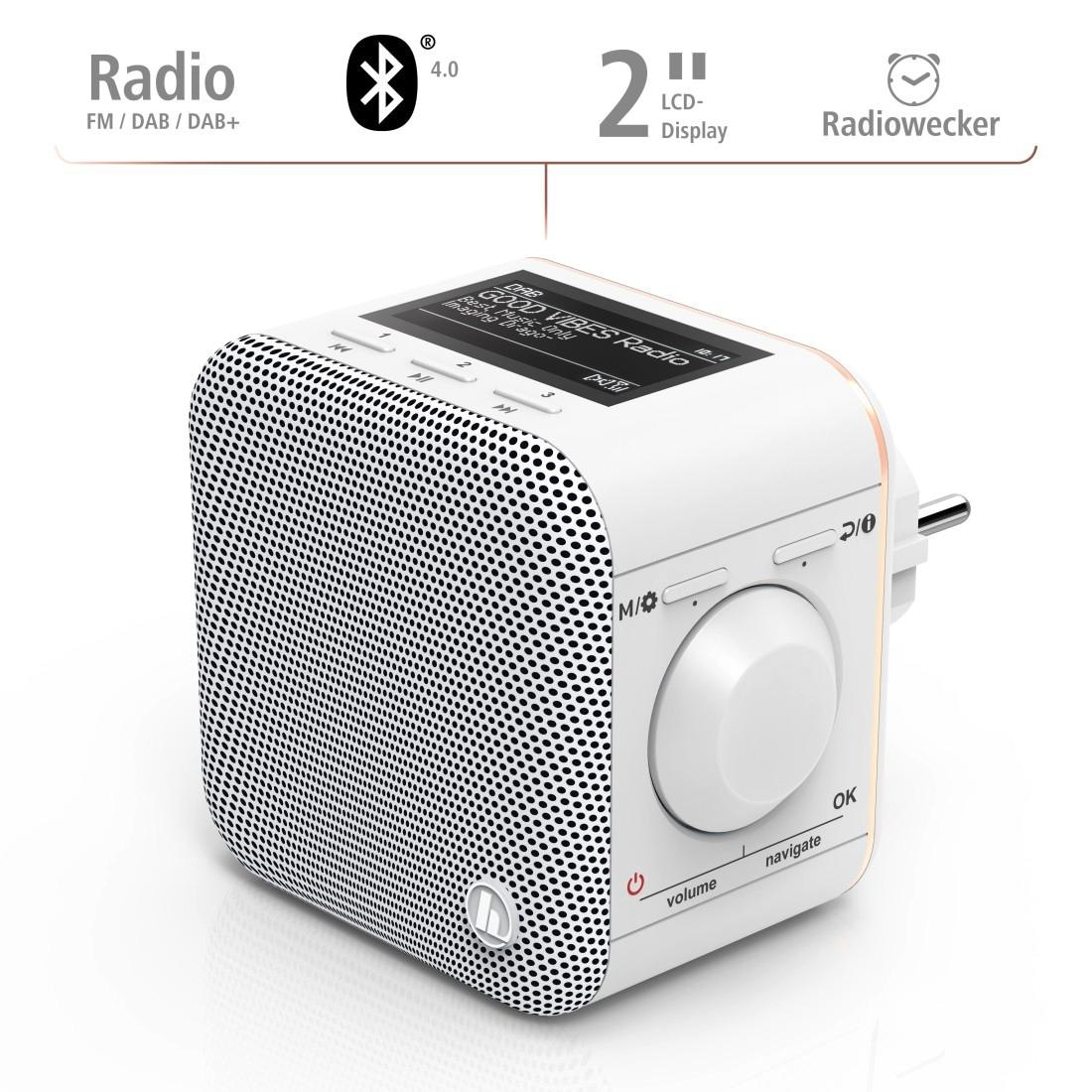 Hama Digitalradio (DAB+) »Steckdosenradio, DAB Radio f. Steckdose, Bluetooth/FM DR40BT-PlugIn«
