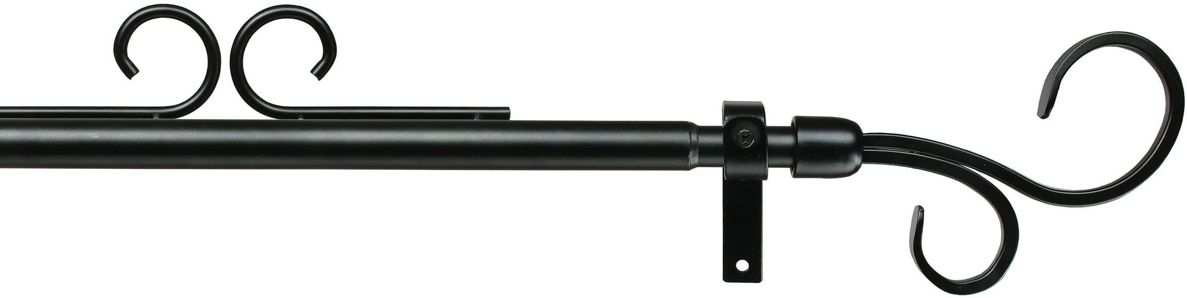 Liedeco Gardinenstange »Dekostange«, 1 läufig-läufig, ausziehbar, Ausziehbar,  Ø 16 mm, schwarz bequem und schnell bestellen