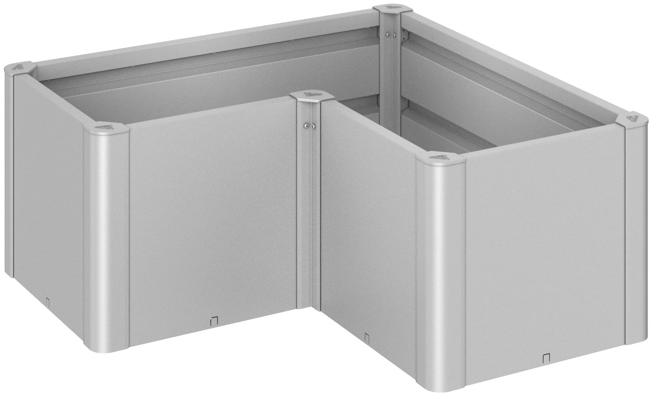 BIOHORT Hochbeet »BELVEDERE L-Form mini 1, verschiedene Farben« 102x102x45 cm, extrem langlebig, aus Metall silber-metallic