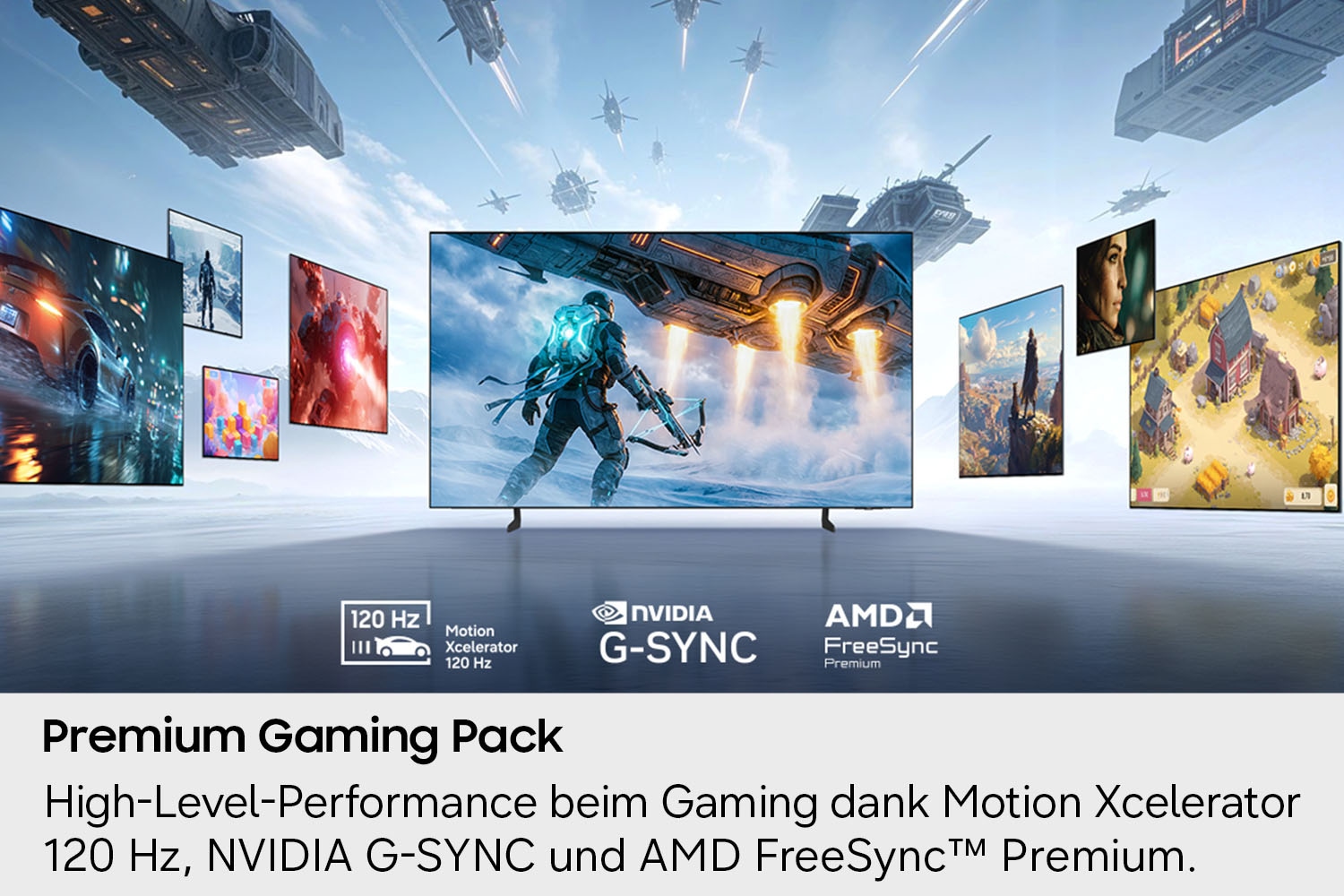 Samsung OLED-Fernseher »GQ65S83HAE« 163 cm/65 ″ Smart-TV HDR 10+ Bild, Premium Gaming Pack mit 120Hz, HDMI 2.1, Dolby Atmos