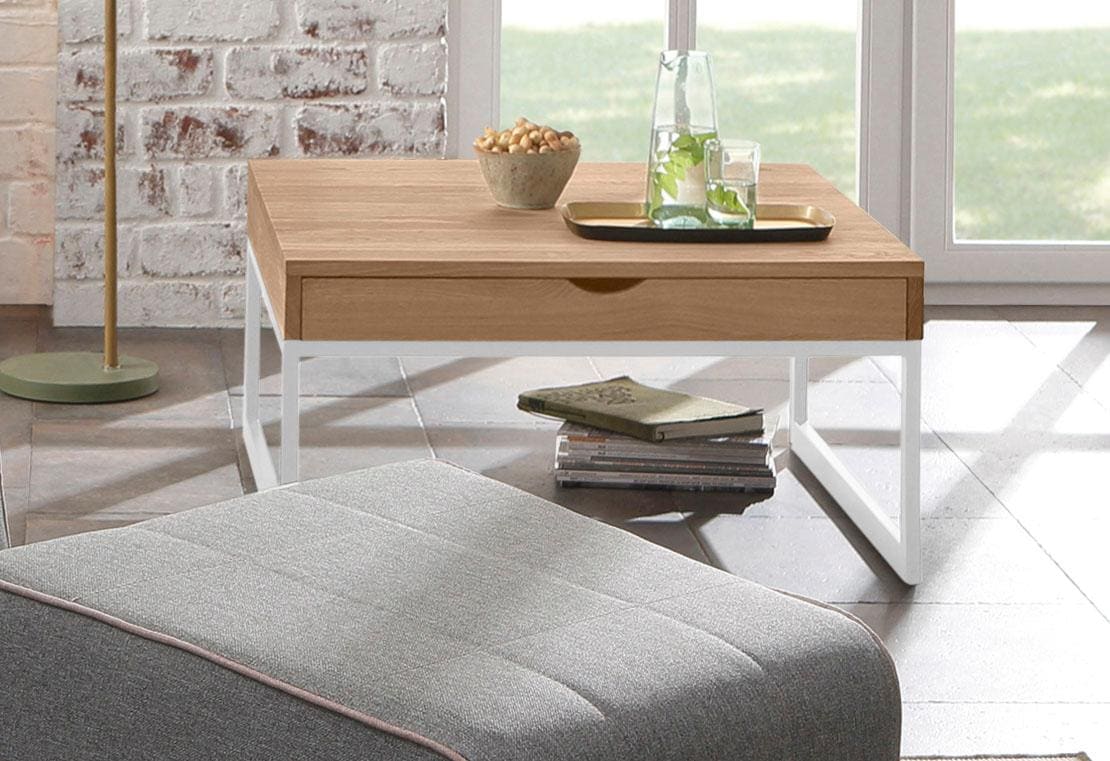 Home affaire Couchtisch »Betula« B/T/H: 80/80/40 cm, zertifiziertes Massivh günstig online kaufen