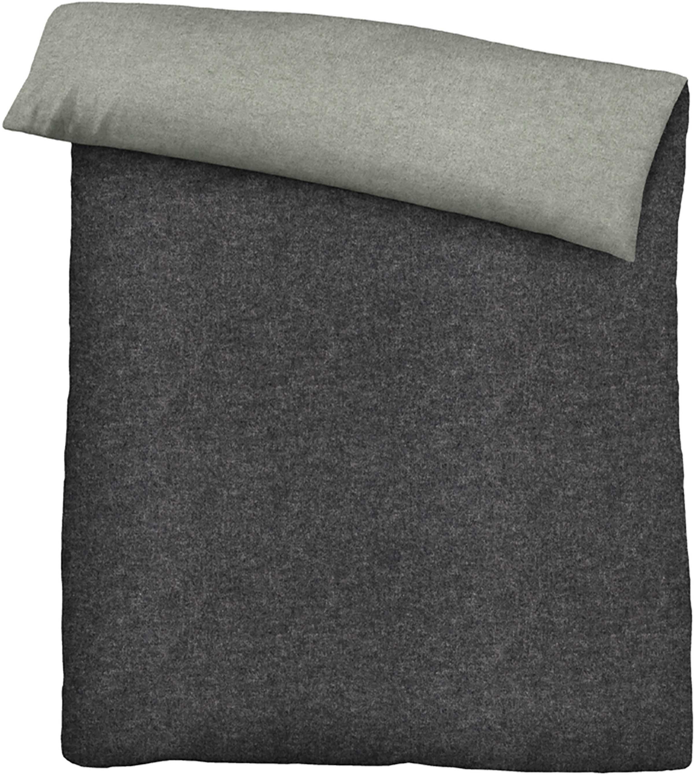 Biberna Wendebettwäsche »Hermal«, aus weicher, wohlig warmer Flanell (Biber) Qualität in Melange Optik, aus 100% Baumwolle, STANDARD 100 by OEKO-TEX® zertifiziert, Made in Germany
