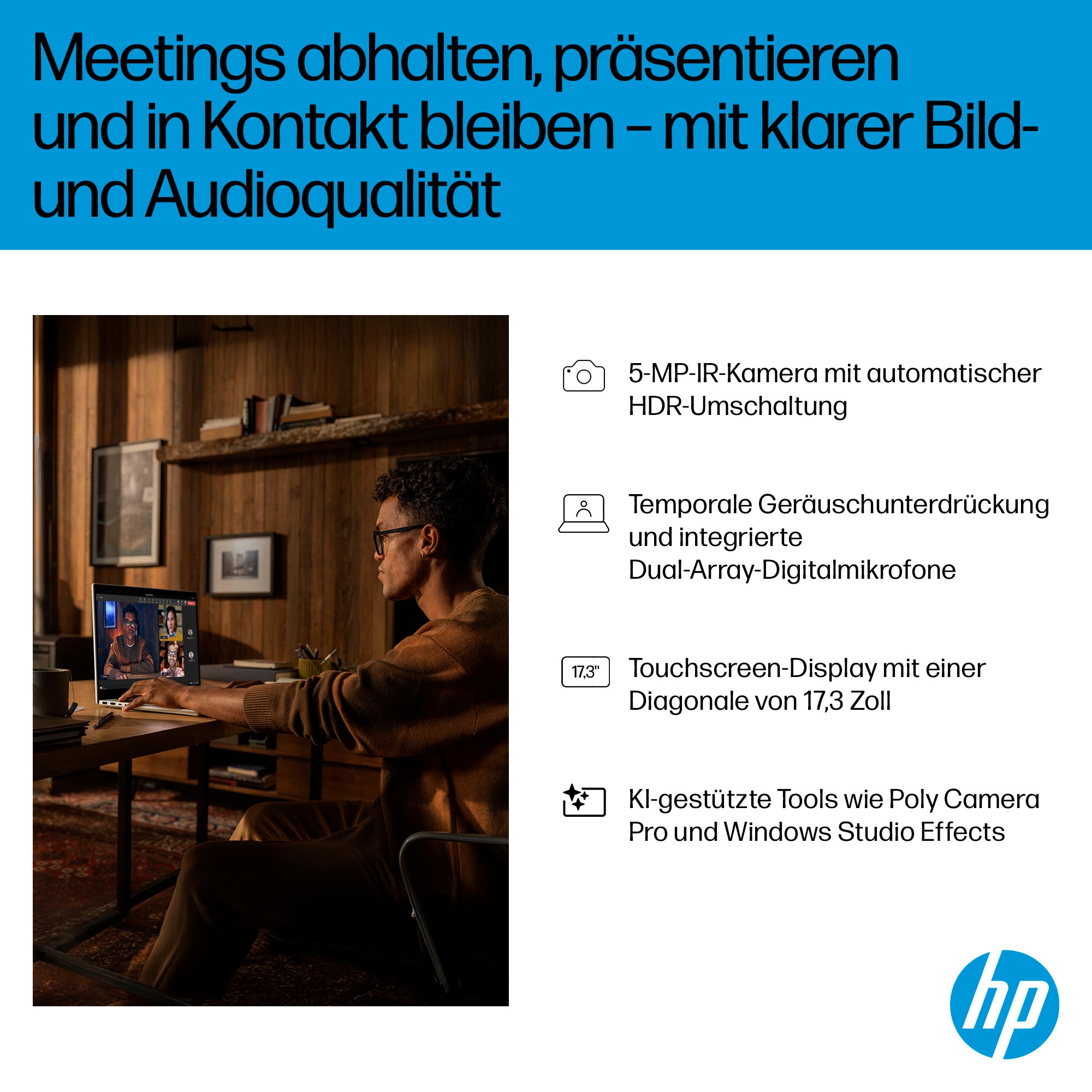 HP Notebook »OmniBook 7 17-dc0079ng«, 43,9 cm, / 17,3 Zoll, Intel, Core Ultra 7, GeForce RTX 4050, 2000 GB SSD