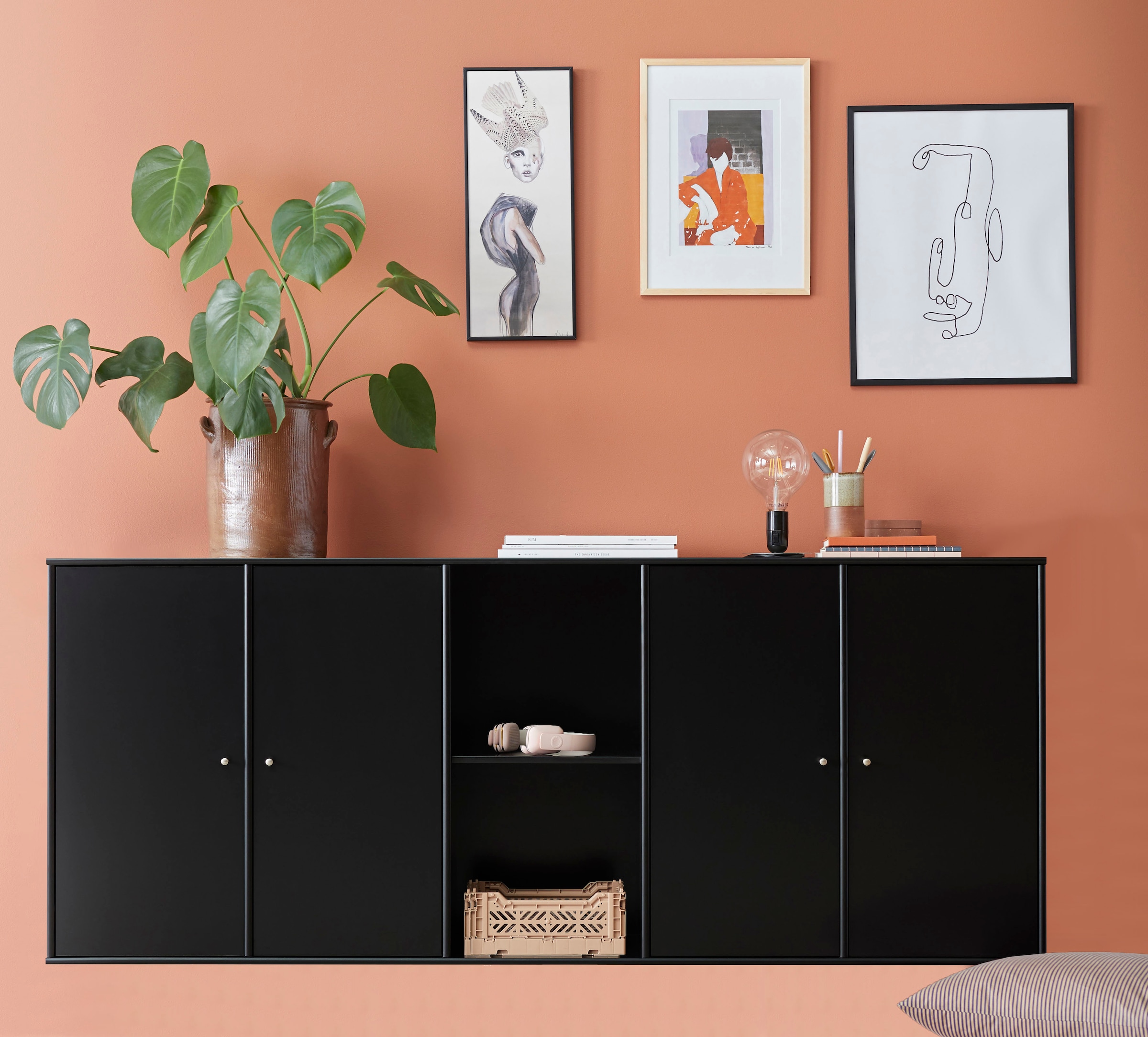 Hammel Furniture Sideboard »Mistral Kubus«, mit vier Türen,  Wandmontage/stehend, Breite: 169,8 cm auf Raten bestellen
