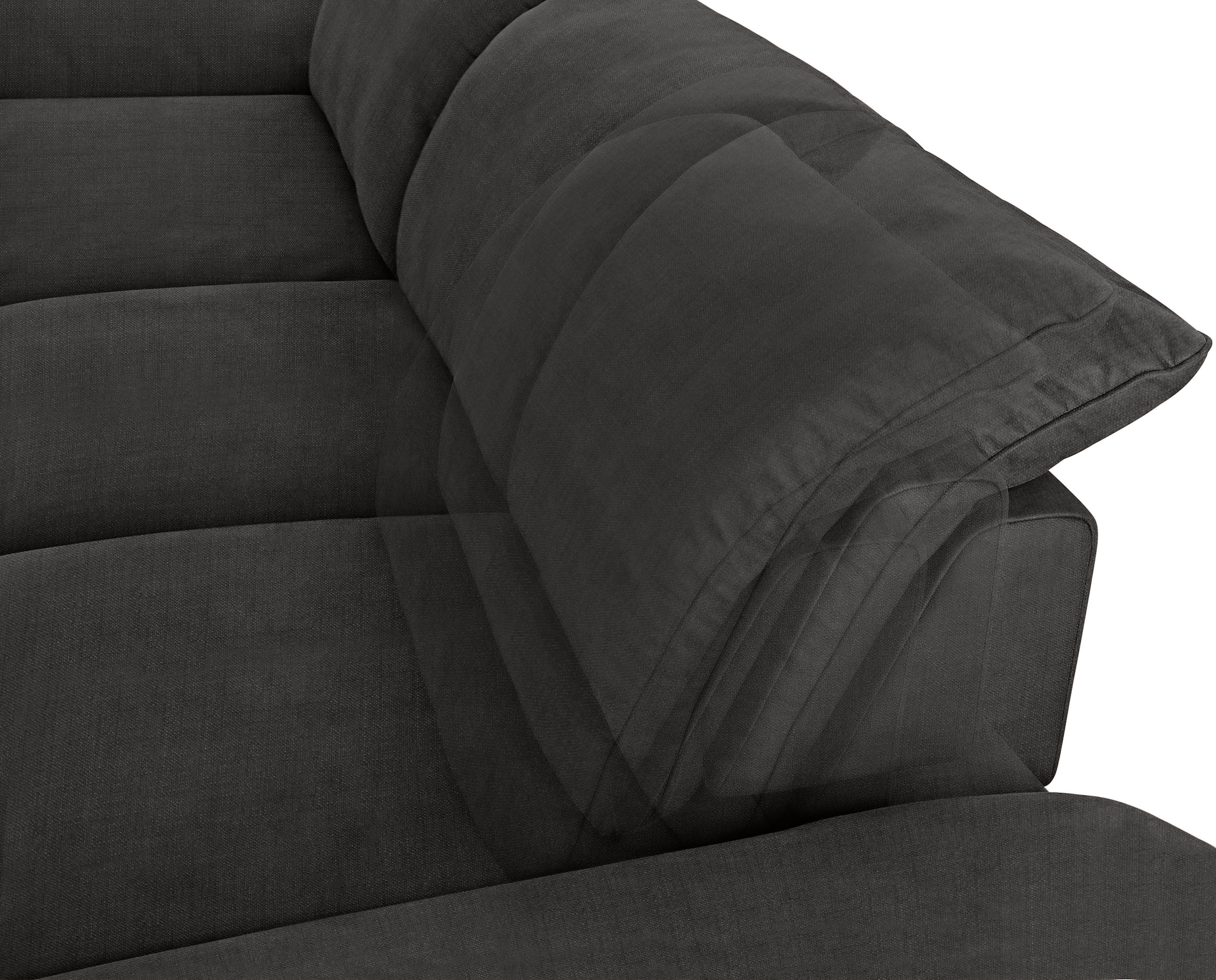 W.SCHILLIG Ecksofa »enjoy&MORE, Designsofa, bequem, zeitlos und elegant, L-Form« mit Sitztiefenverstellung, Füße silber matt, Breite 340 cm