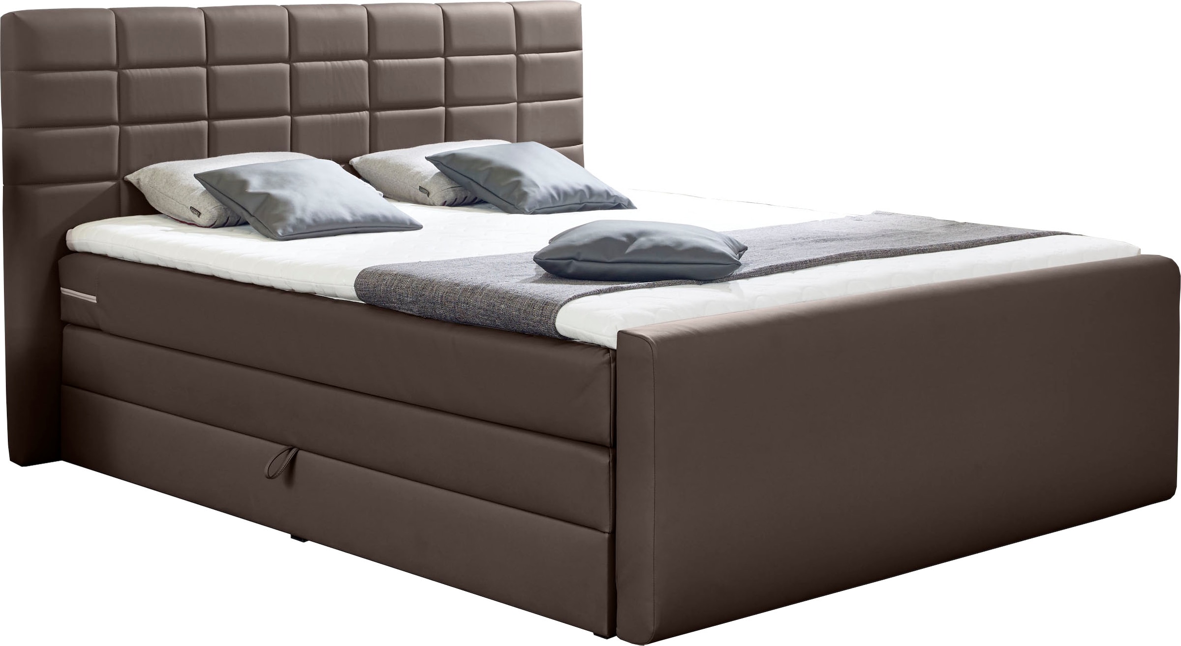 2. Bild von INOSIGN Boxspringbett »Lethbridge«, inkl. Bettkasten und Topper, zwei Matratzenarten in H2