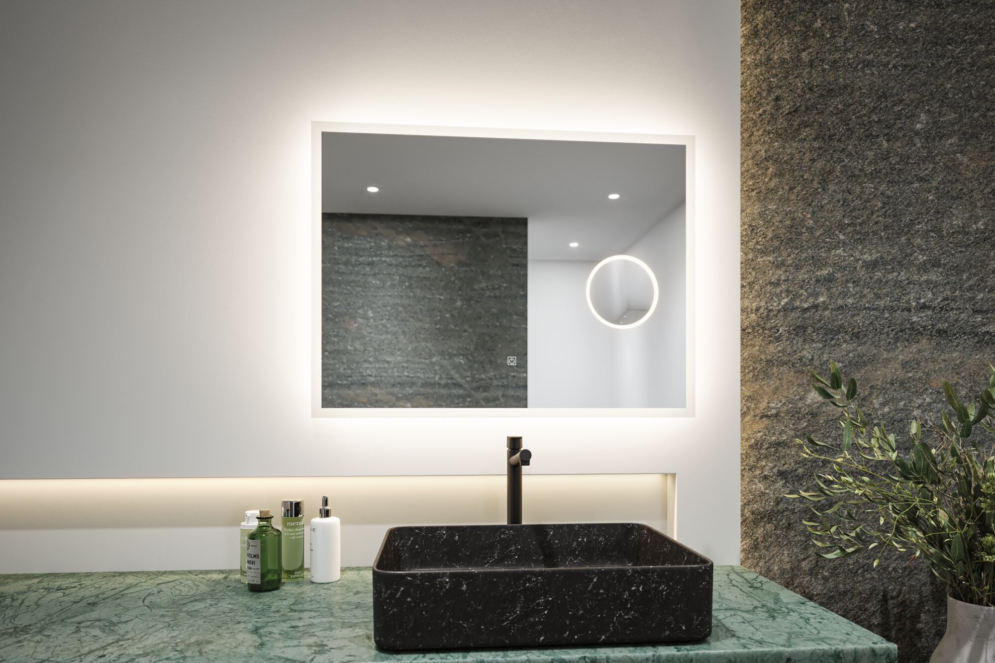 Paulmann LED Spiegelleuchte »LED Leuchtspiegel Mirra IP44 dimmbar Spiegel«, günstig online kaufen