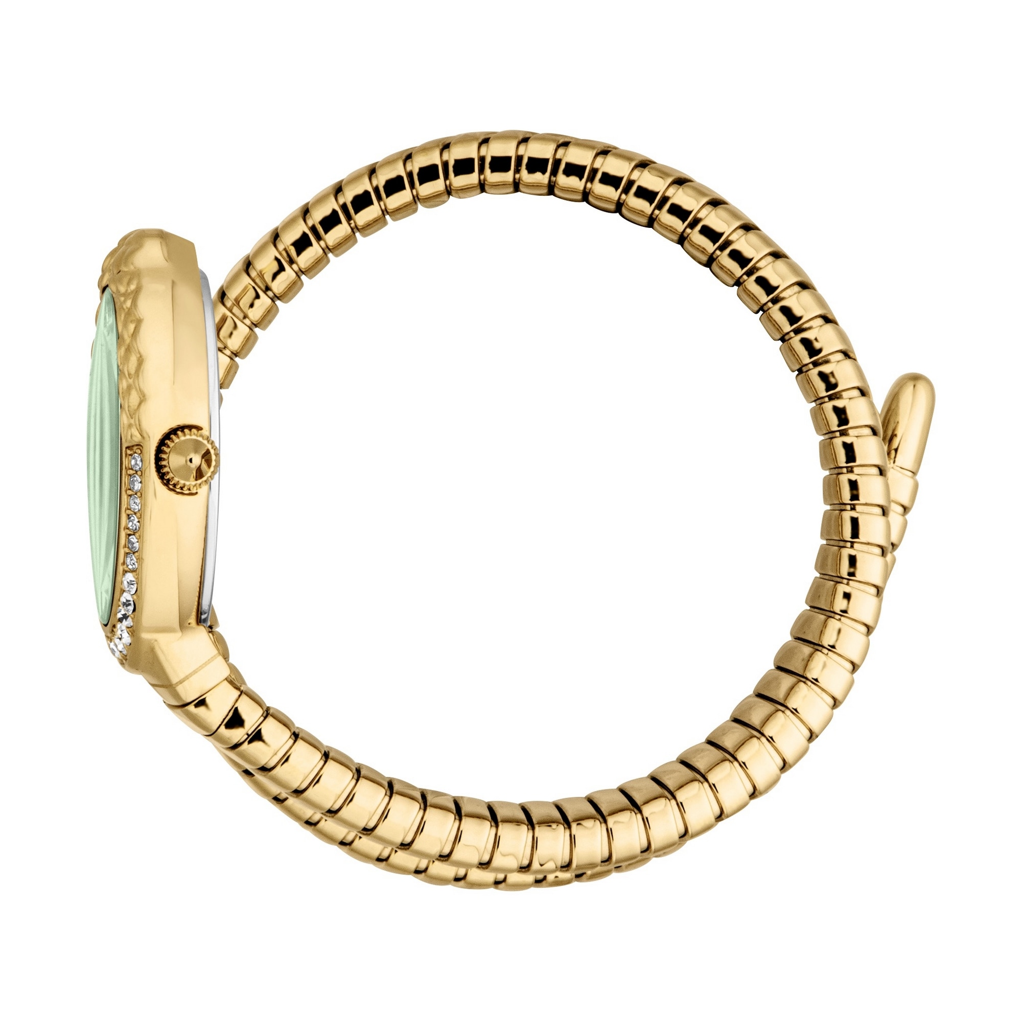 Just Cavalli Time Quarzuhr »Signature Snake« Armbanduhr, Damenuhr, Edelstahlarmband, analog, Kristallsteine
