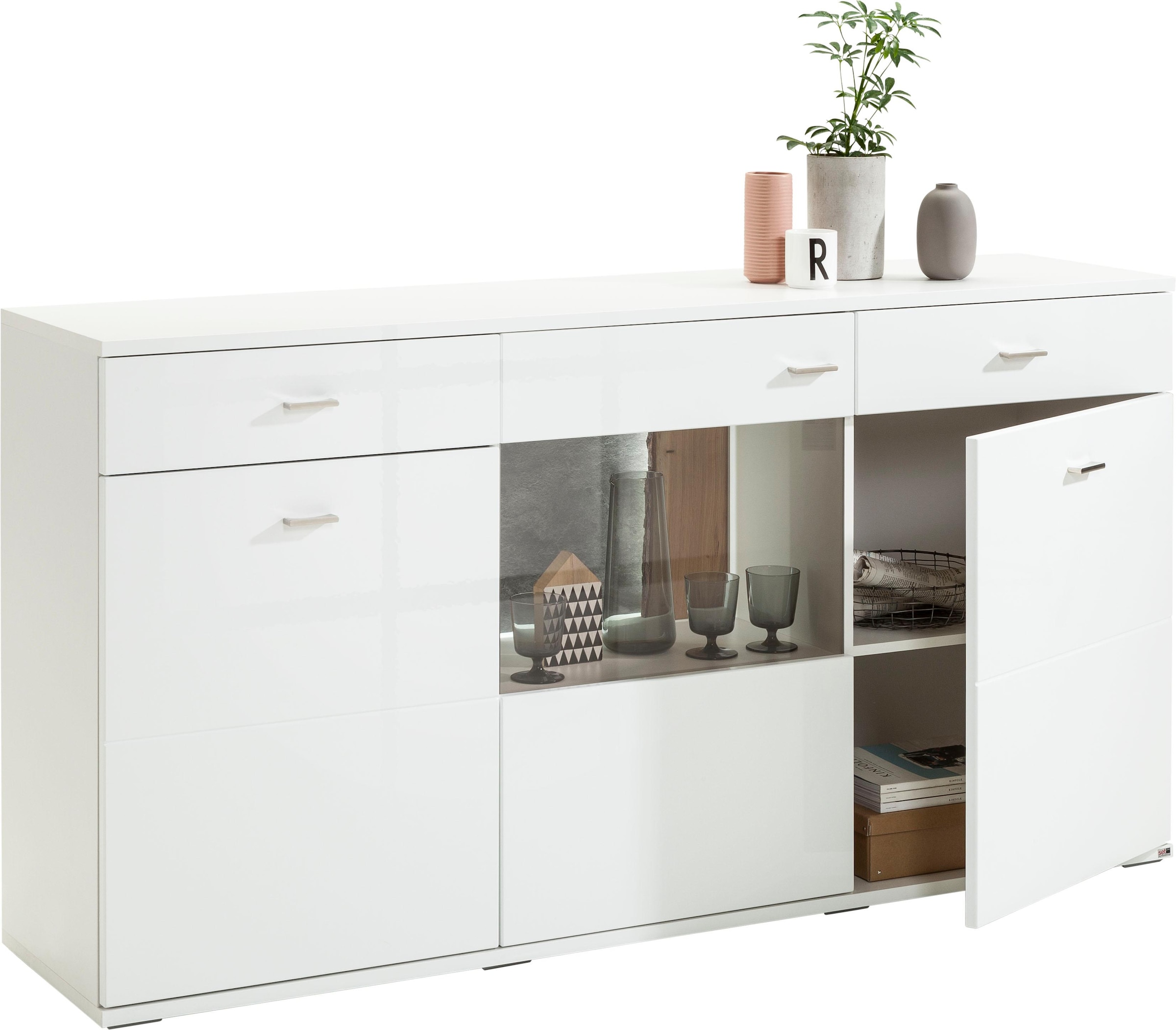 set one by 53, cm, getönter online mit Glastür 180 kaufen Sideboard Typ Musterring »TACOMA«, Breite