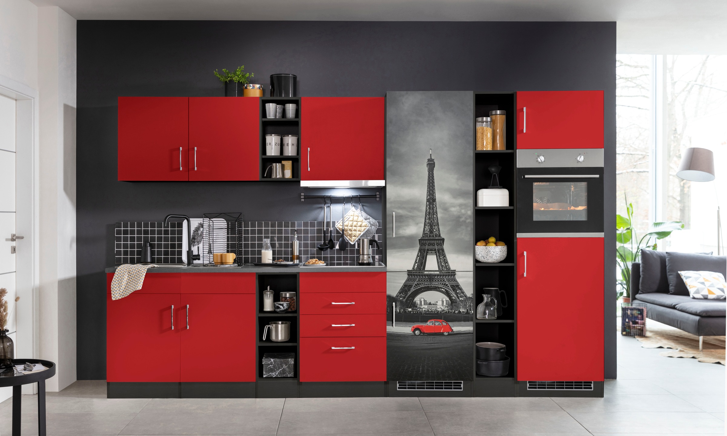 KOCHSTATION Küchenzeile »KS-Paris – Küchen mit einzigartigen Fotomotiven au günstig online kaufen