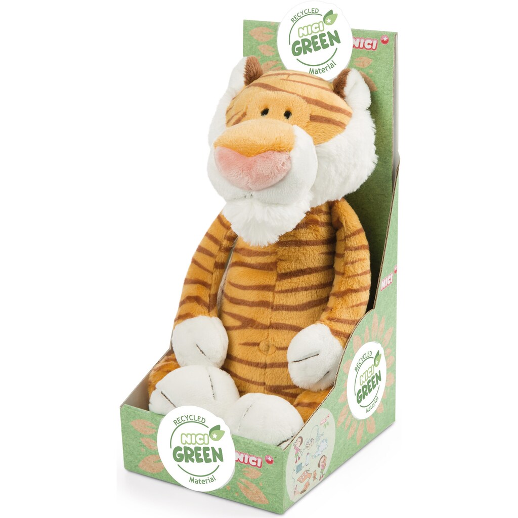 Nici Kuscheltier »Wild Friends GREEN, Tiger Tiger-Lilly, 25 cm«, enthält recyceltes Material (Global Recycled Standard)