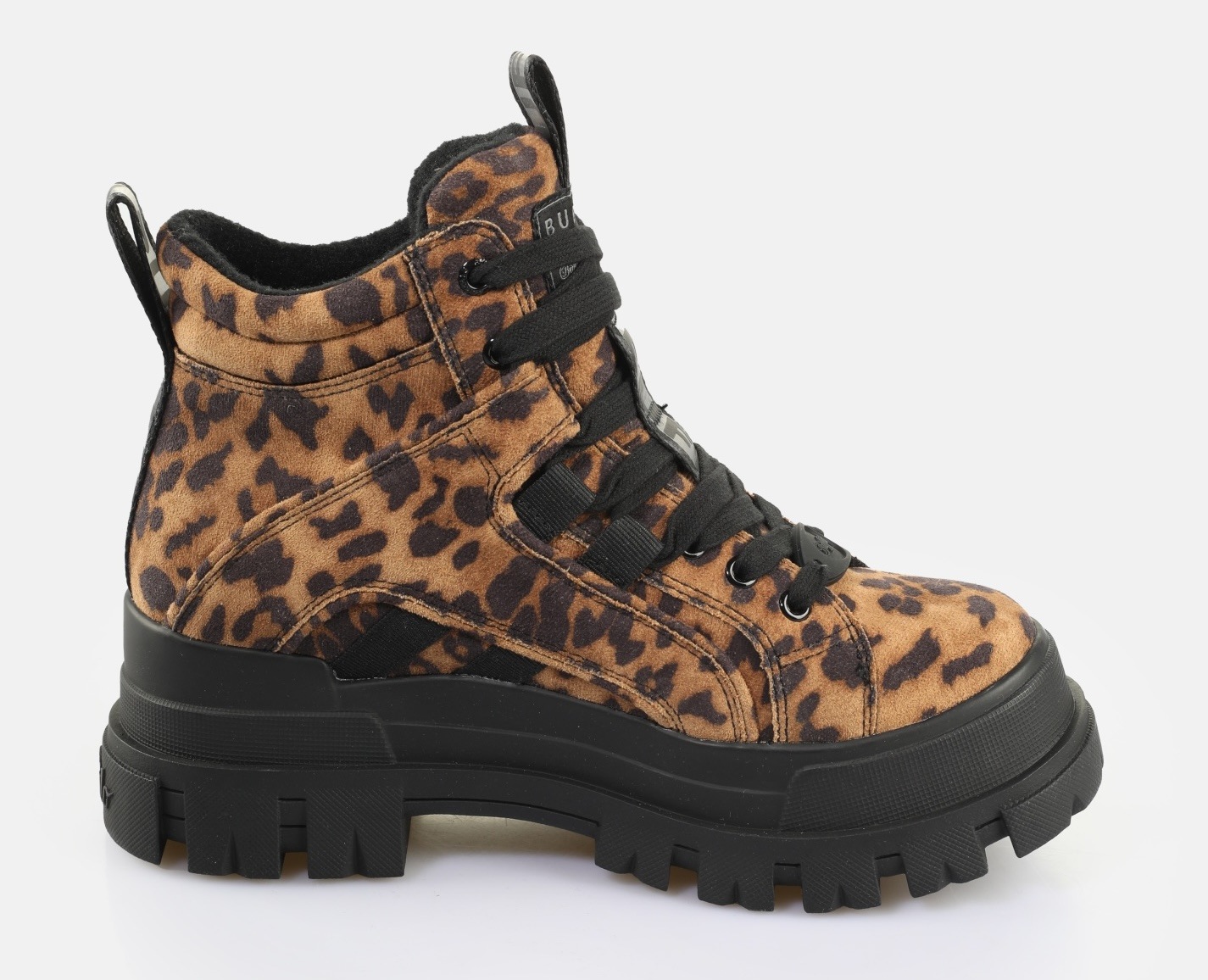 Buffalo Schnürboots »ASPHA NC MID«, Trendboots, Stiefelette, Plateauboots im Leo-Look