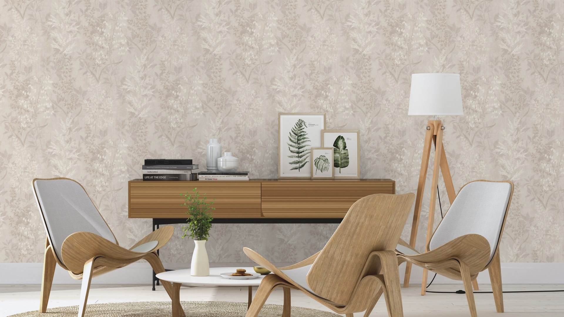 s.Oliver Papiertapete »mit Blattranken«, botanisch, Blätter