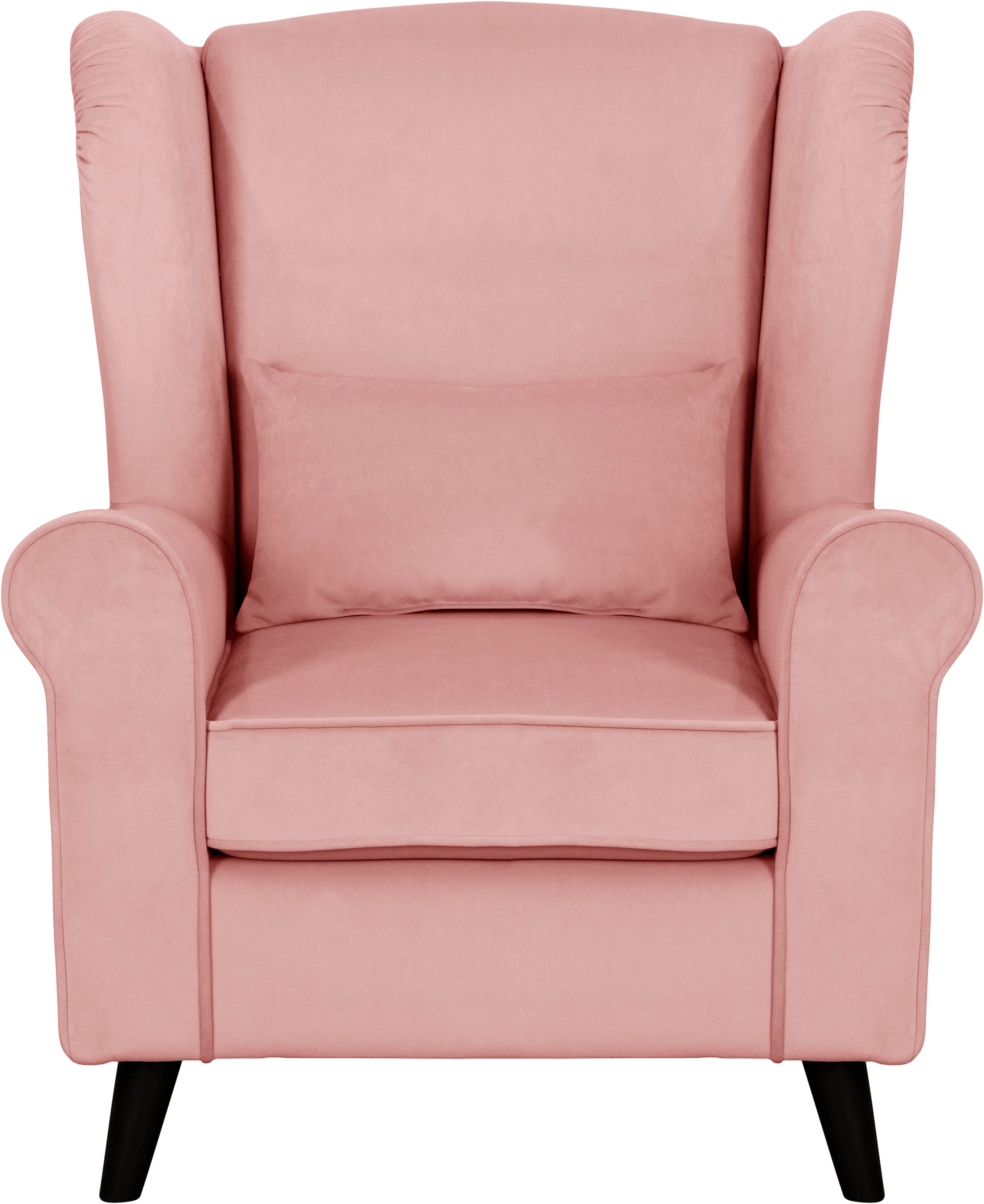 Home affaire Sessel »Ohrensessel CHISTELLE, wahlweise mit Polsterhocker«, mit Wellenunterfederung, Maße: B/T/H: 81/87/99 cm