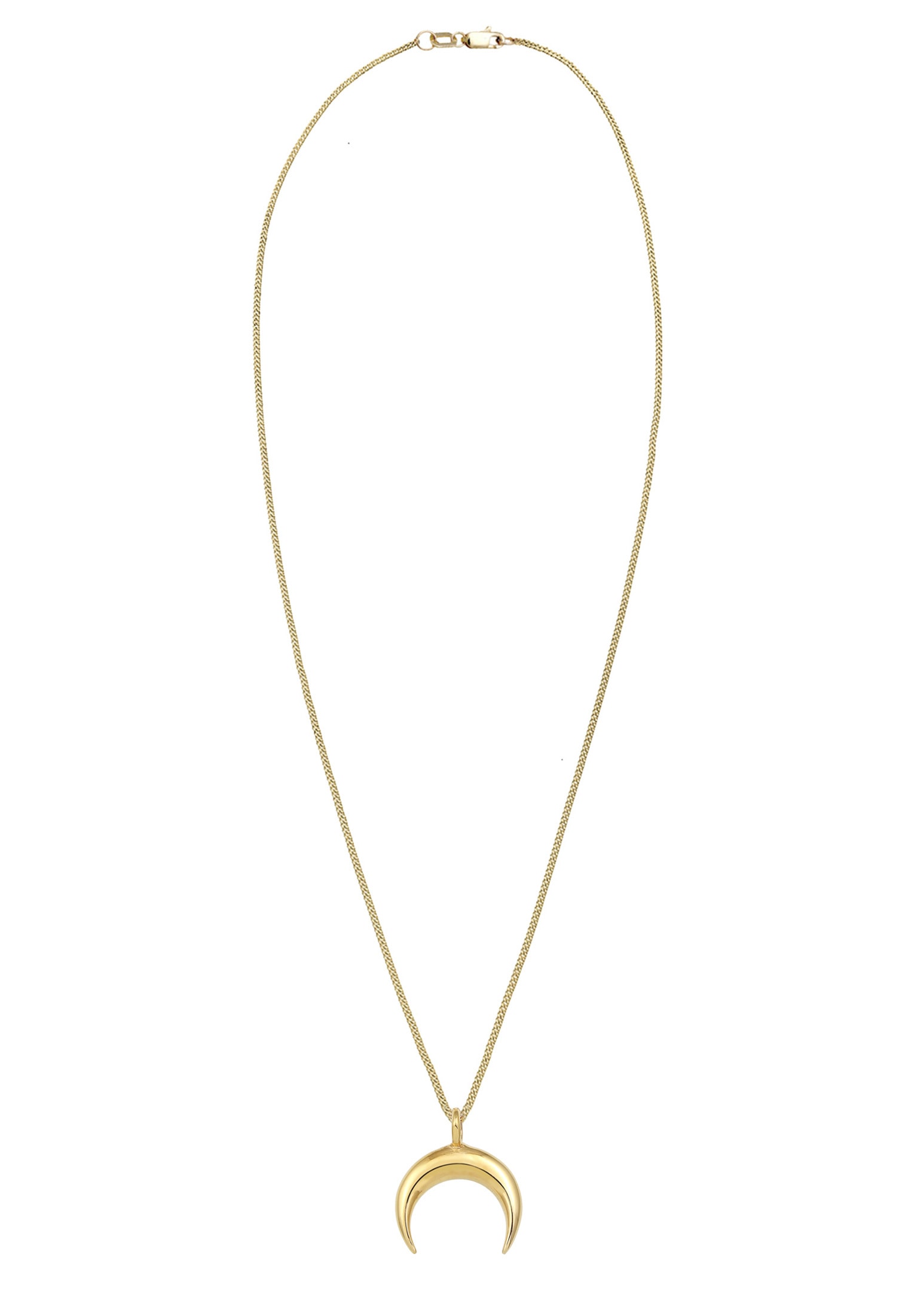 Elli Premium Kette mit Anhänger »Halbmond 375 Gelbgold«