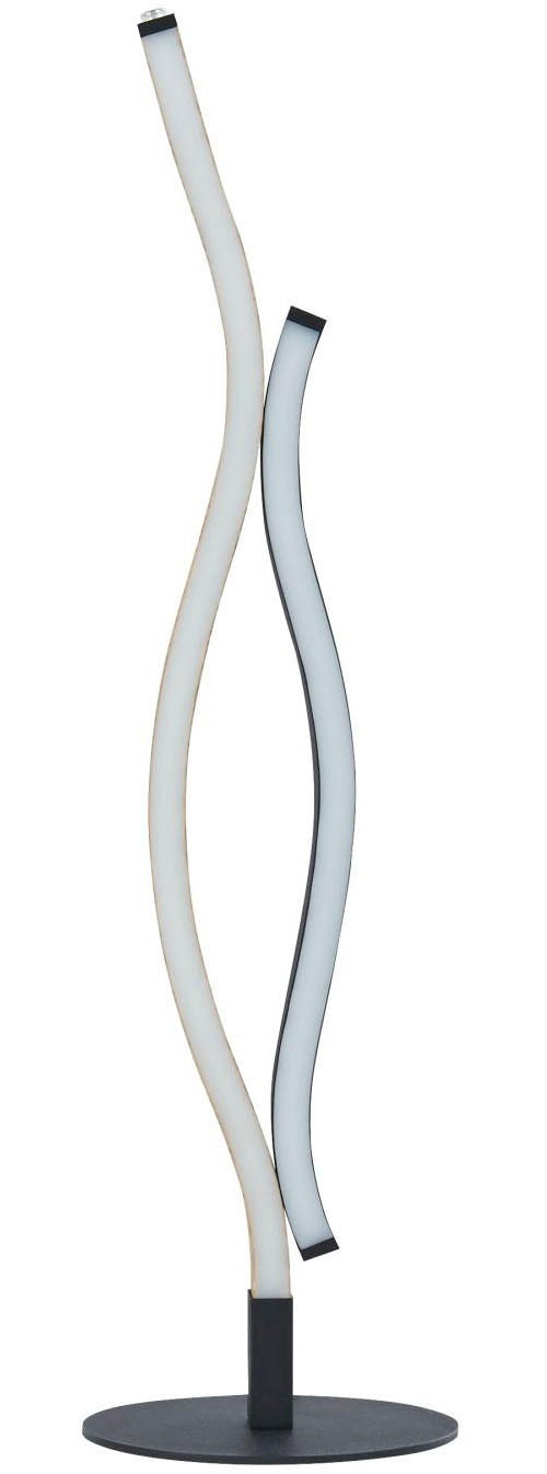 Searchlight Tischleuchte »Bloom-Tischlampe - Schwarzmetall- und Holzeffekt« LED-Modul 1 Stk.