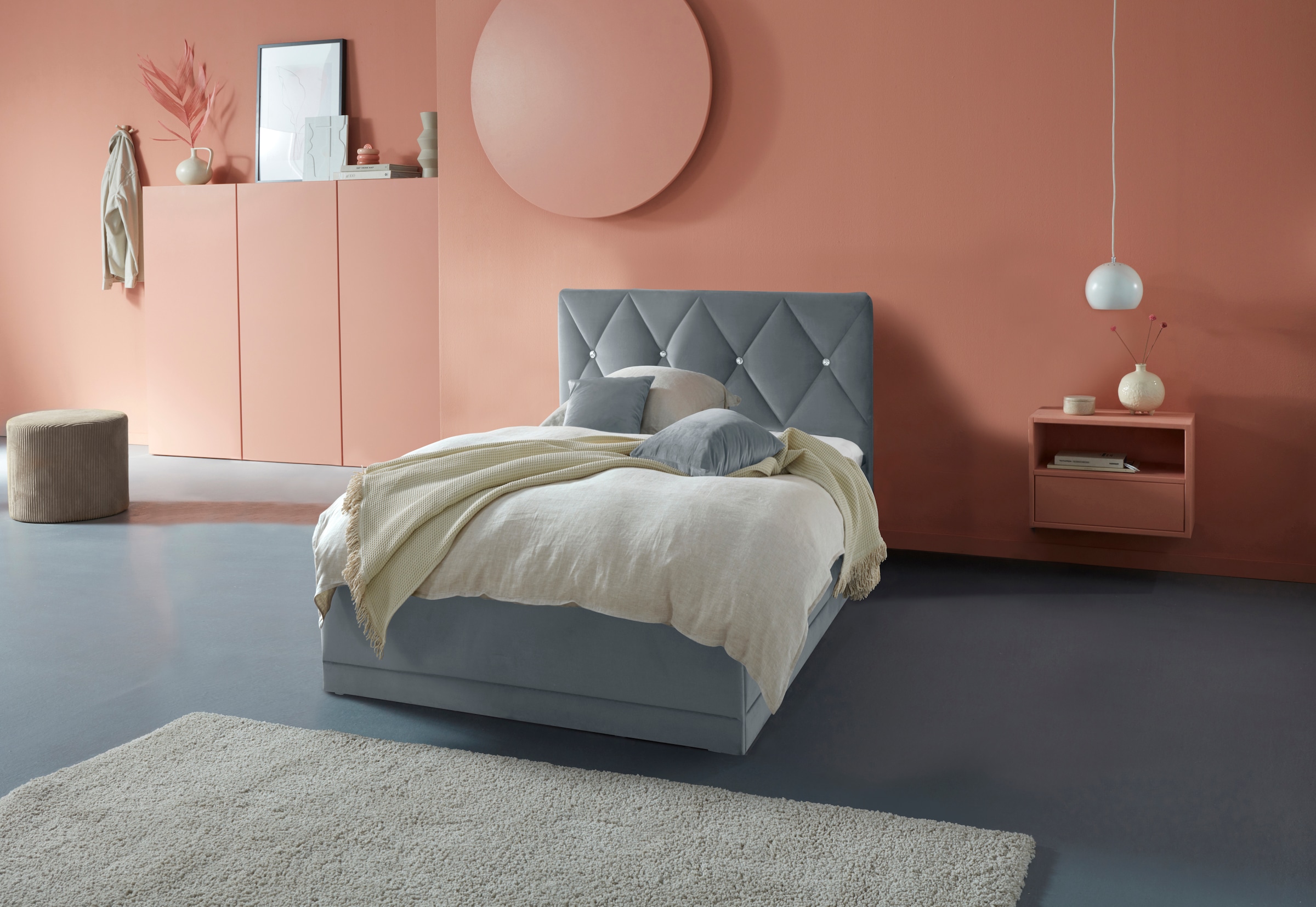 Westfalia Schlafkomfort Polsterbett »Adamas« auch mit Bettkasten, Knopfheft günstig online kaufen