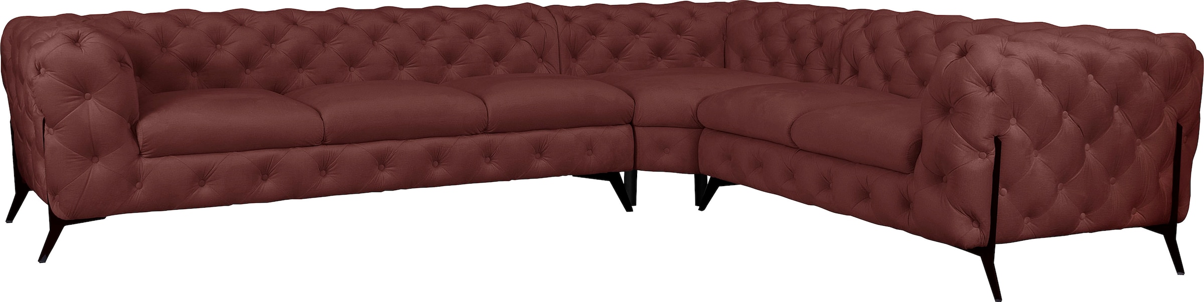 Home affaire Chesterfield-Sofa »Amaury L-Form« großes Ecksofa, Chesterfield günstig online kaufen