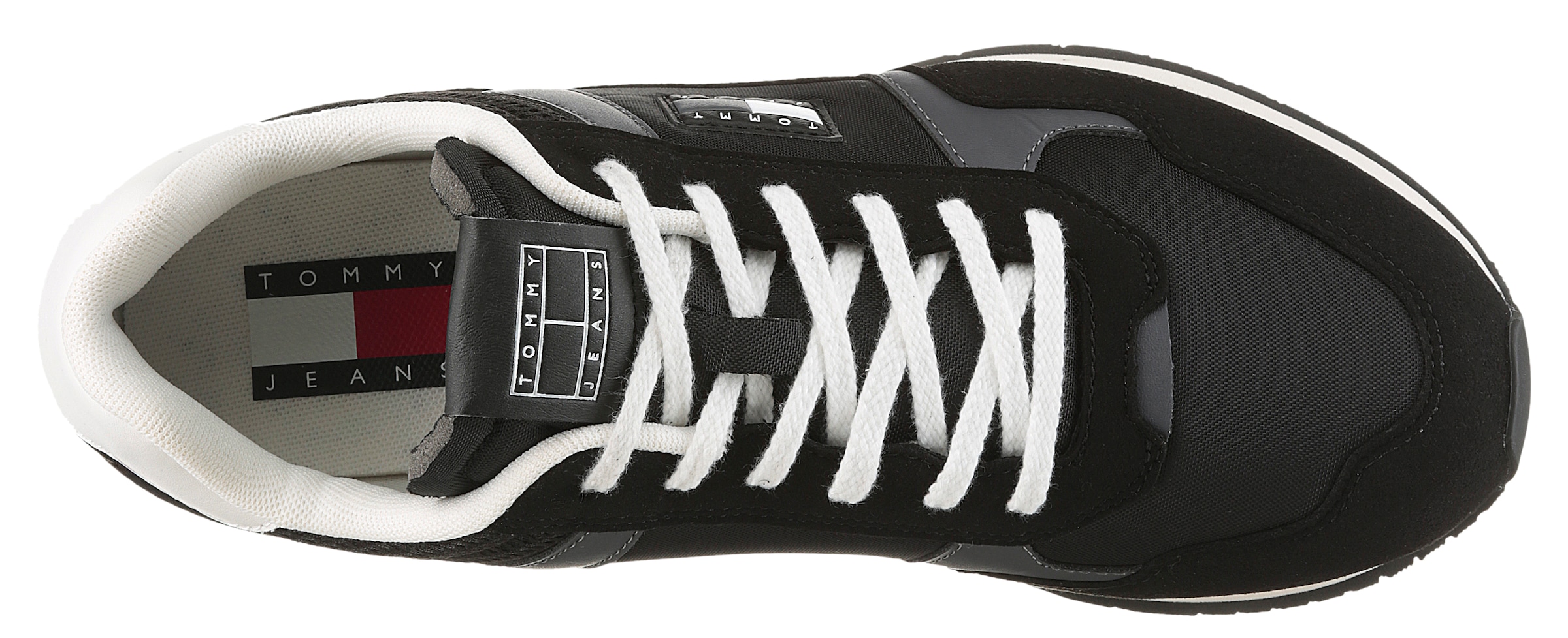 Tommy Jeans Sneaker »TJM RUNNER CASUAL«  , Freizeitschuh, Halbschuh, Schnürschuh mit seitlicher Logoflagge